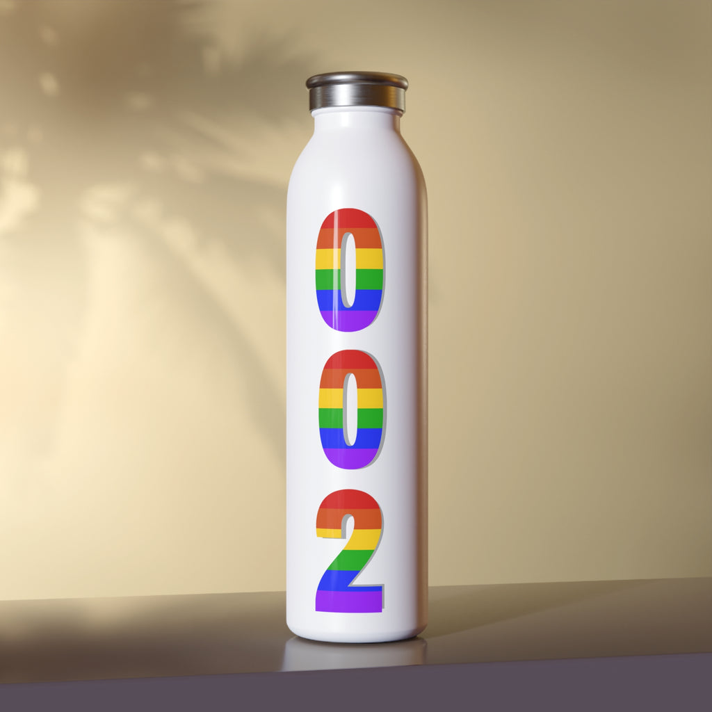 Stainless Steel 002 Pickleball Pride Hydration Bottle | BPA-Free, Leak-Proof, 20oz Sports Bottle | LGBTQ2 | Player Gift