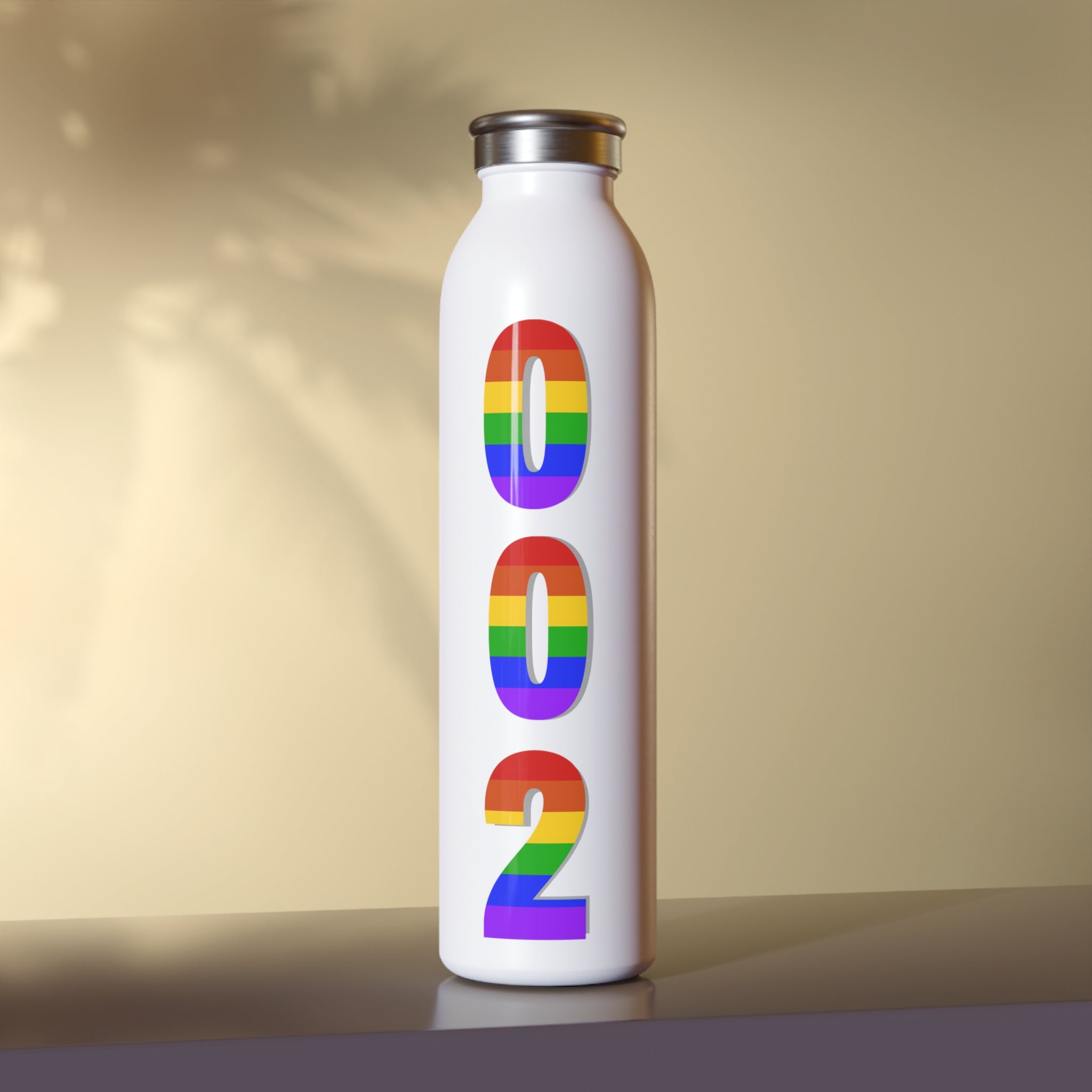 Stainless Steel 002 Pickleball Pride Hydration Bottle | BPA-Free, Leak-Proof, 20oz Sports Bottle | LGBTQ2 | Player Gift