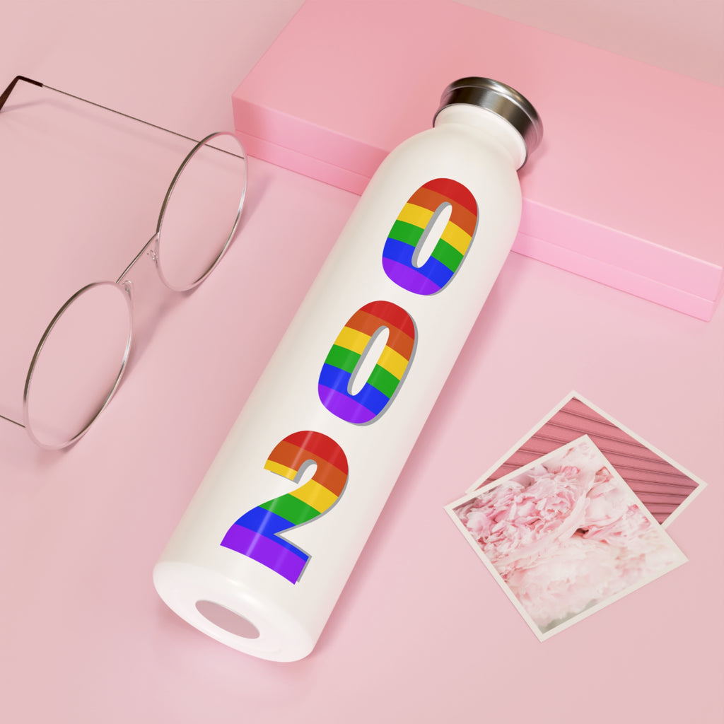 Stainless Steel 002 Pickleball Pride Hydration Bottle | BPA-Free, Leak-Proof, 20oz Sports Bottle | LGBTQ2 | Player Gift