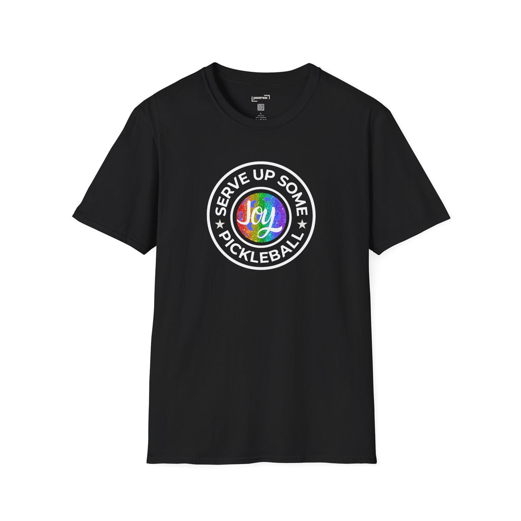 Serve Up Some Pickleball Joy Unisex Softstyle T-Shirt Peamac Tees LGBTQ2 Boutique