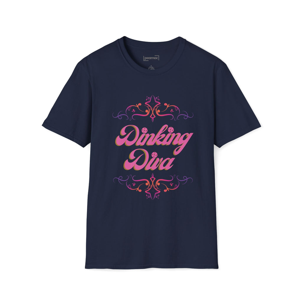 Relaxed Fit, Dinking Diva (Pink) Pickleball T-Shirt | Lightweight Activewear | Gift for Women