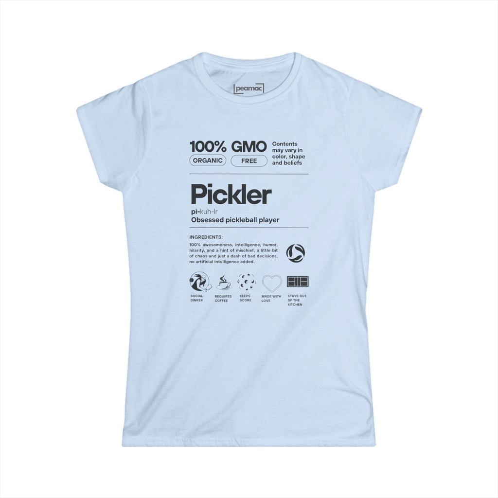 Women's Pickleball T-Shirt | Pickler Funny Definitions | Lightweight Semi-Fitted Cotton Activewear | Gift for Players & Fans