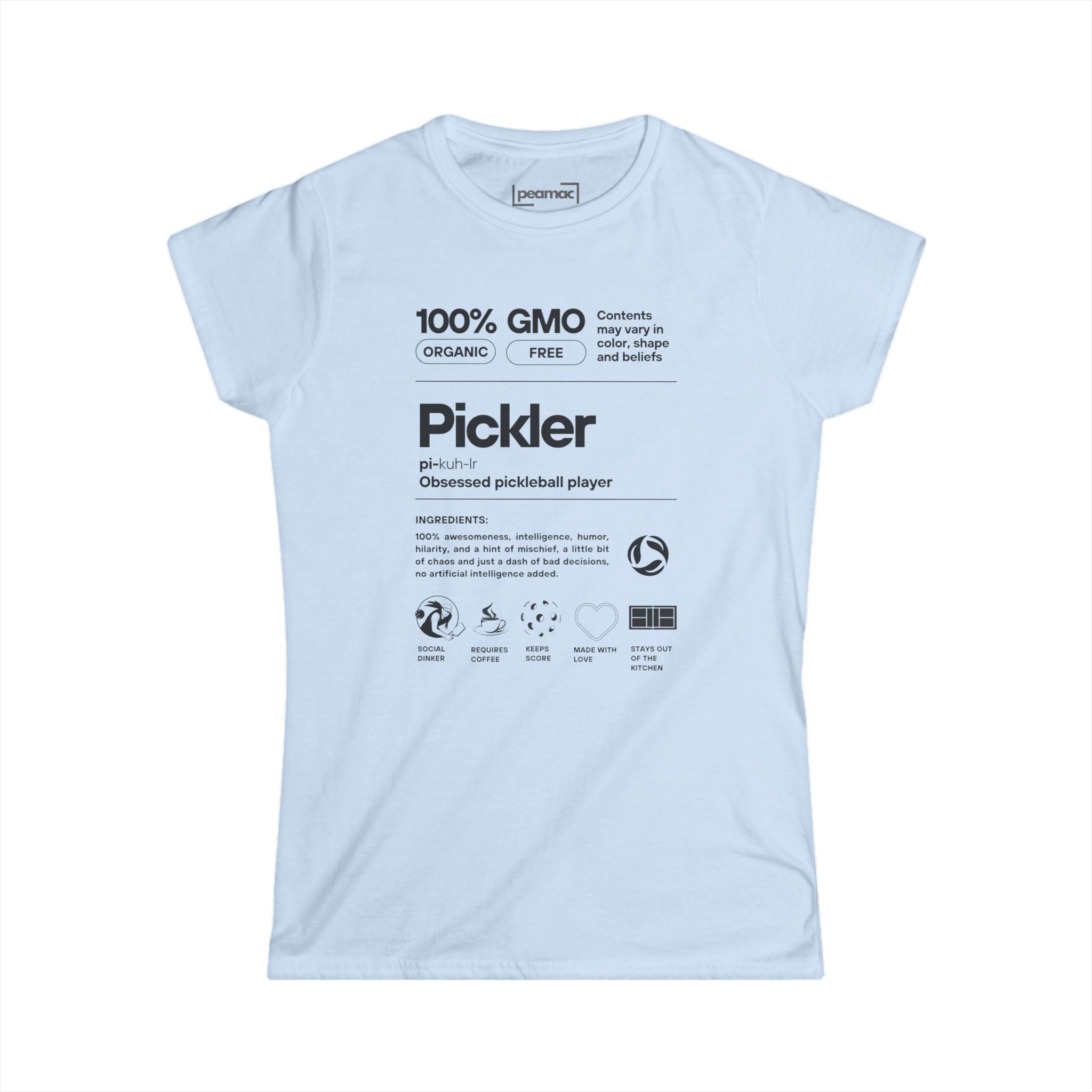 Women's Pickleball T-Shirt | Pickler Funny Definitions | Lightweight Semi-Fitted Cotton Activewear | Gift for Players & Fans