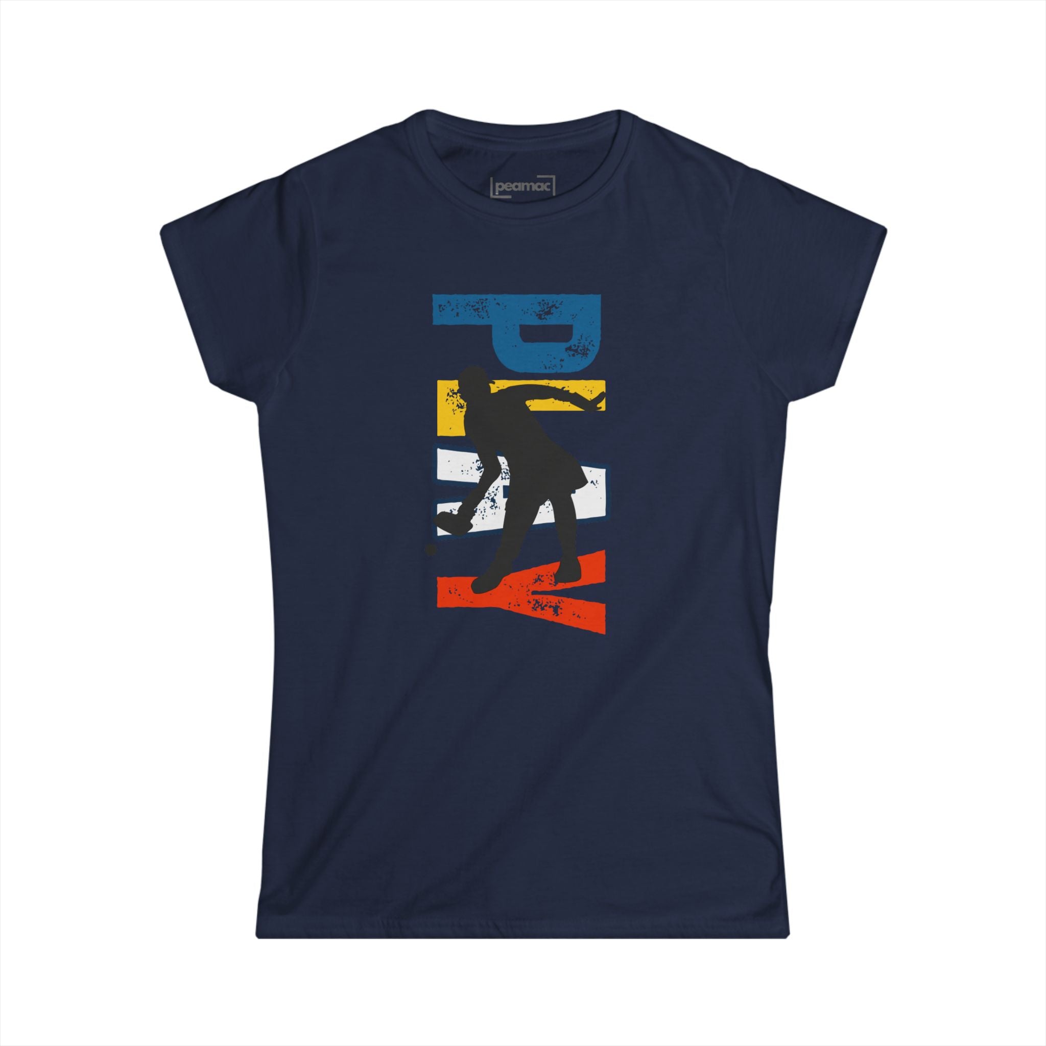 Women's Dynamic Pickleball Action Tee | Semi-fitted Soft & Comfy Cotton T-shirt | Gift for Player