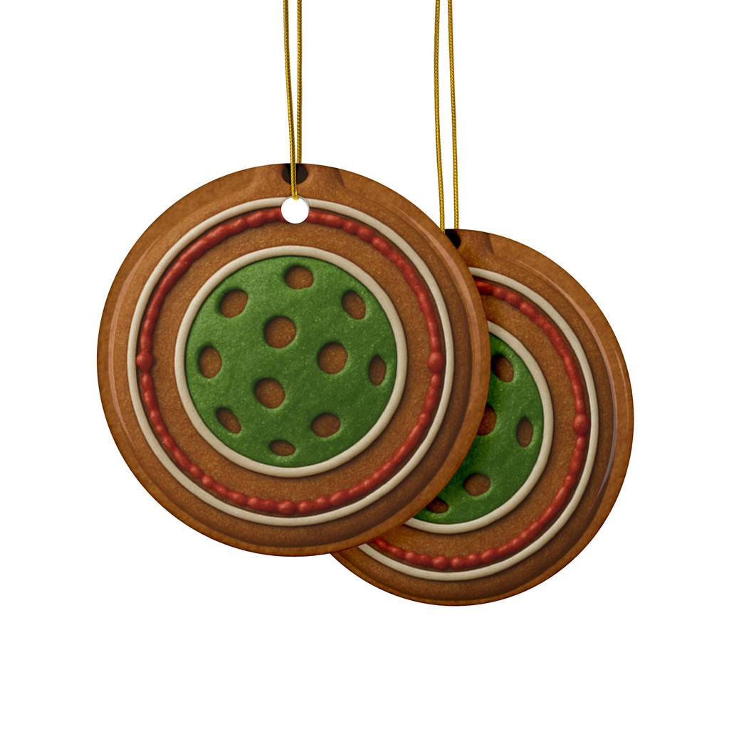 Pickleball Christmas Ornaments | Decorative Gingerbread Style | Festive Holiday Decor | Gift for Pickler Friends & Family