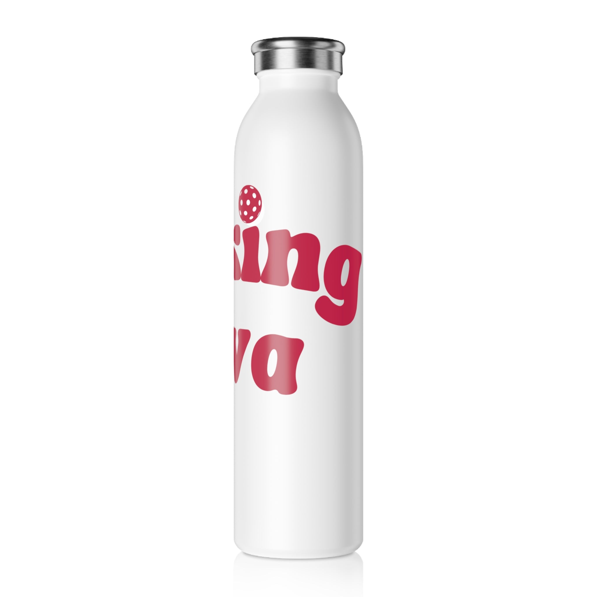 Stainless Steel Dinking Diva Pickleball Hydration Bottle | BPA-Free, Leak-Proof, 20oz Sports Bottle | Gift for Players
