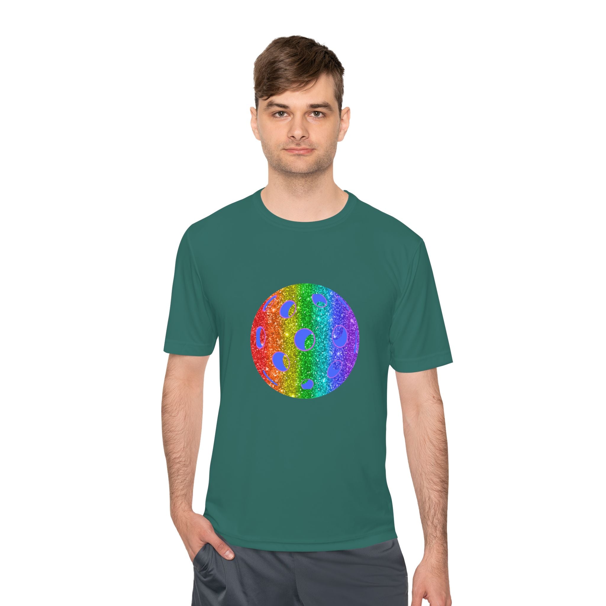 Sparkle Loud and Proud Moisture Wicking Pride T-shirt | Pickleball Tee for Men & Women | Gift for the LGBTQ2 Community