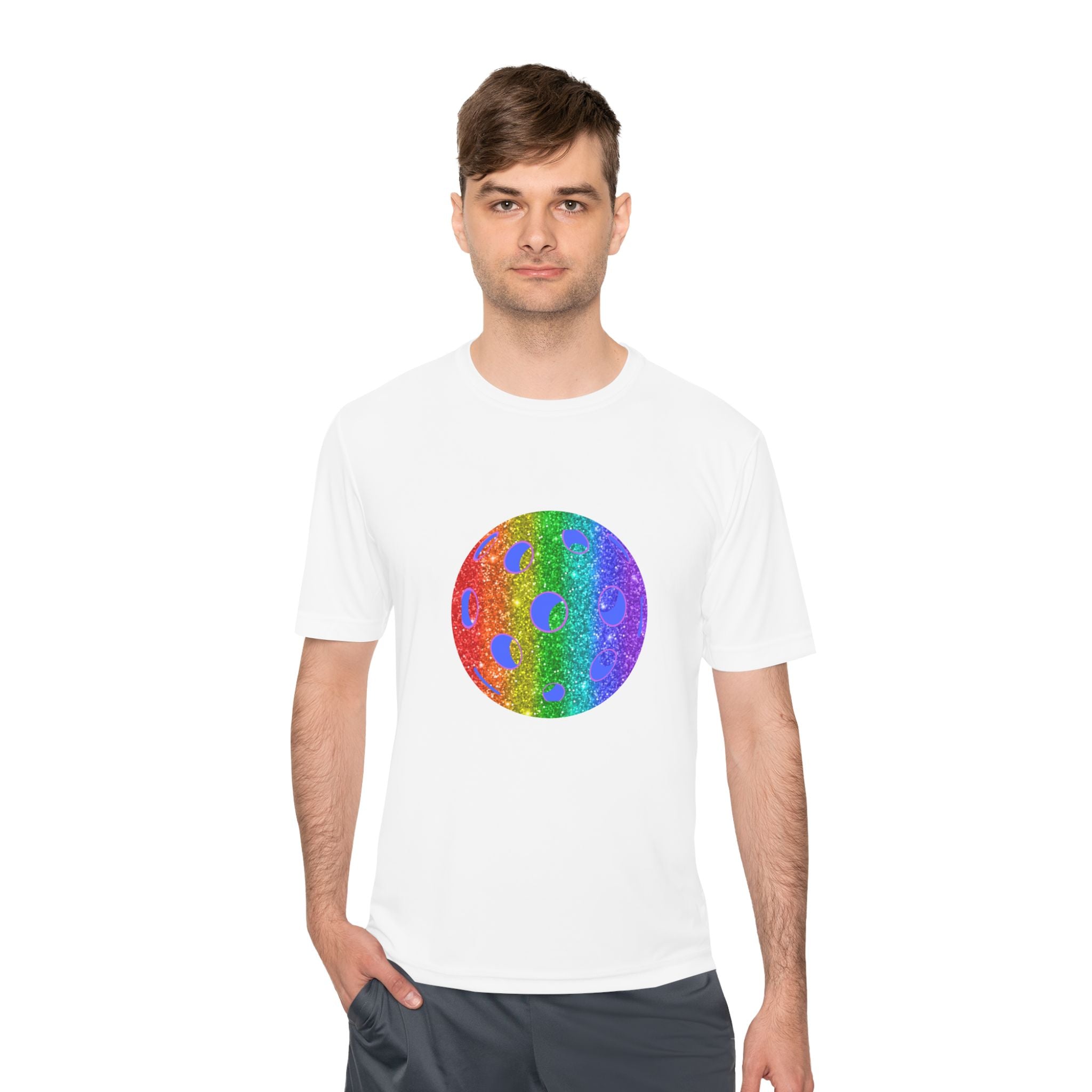 Sparkle Loud and Proud Moisture Wicking Pride T-shirt | Pickleball Tee for Men & Women | Gift for the LGBTQ2 Community