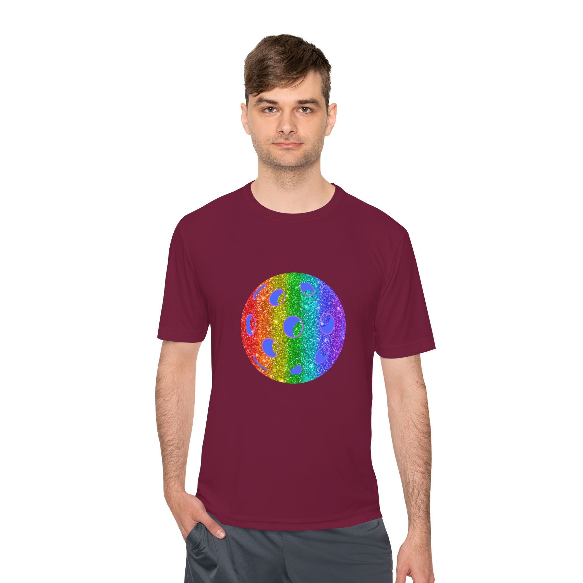 Sparkle Loud and Proud Moisture Wicking Pride T-shirt | Pickleball Tee for Men & Women | Gift for the LGBTQ2 Community