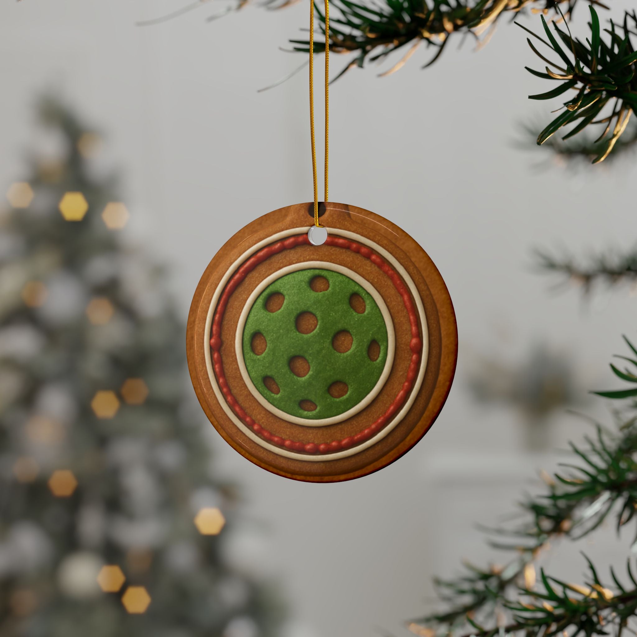 Pickleball Christmas Ornaments | Decorative Gingerbread Style | Festive Holiday Decor | Gift for Pickler Friends & Family