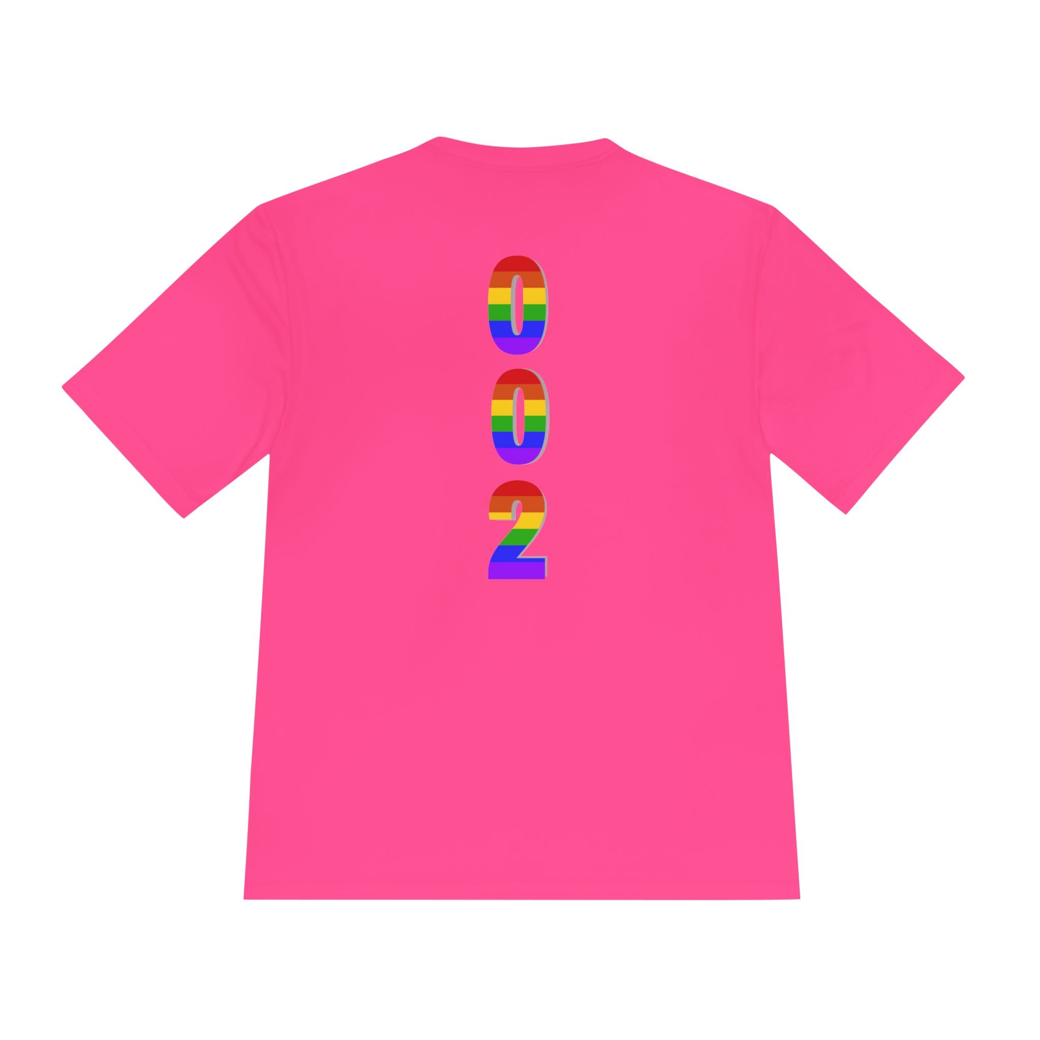 002 Rainbow Pickleball Pride T-Shirt  | Moisture Wicking Performance Tee | LGBTQ2 Edition | Gift for Men & Women