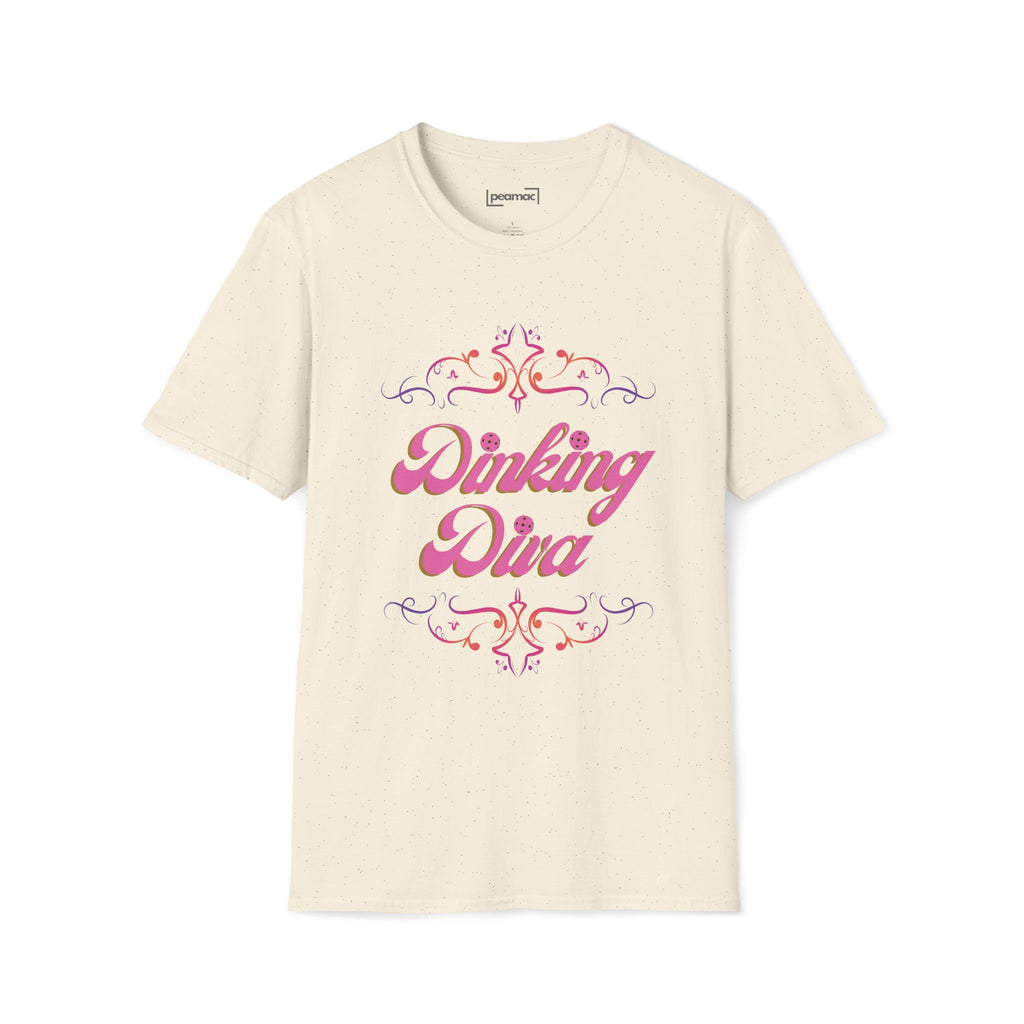 Relaxed Fit, Dinking Diva (Pink) Pickleball T-Shirt | Lightweight Activewear | Gift for Women