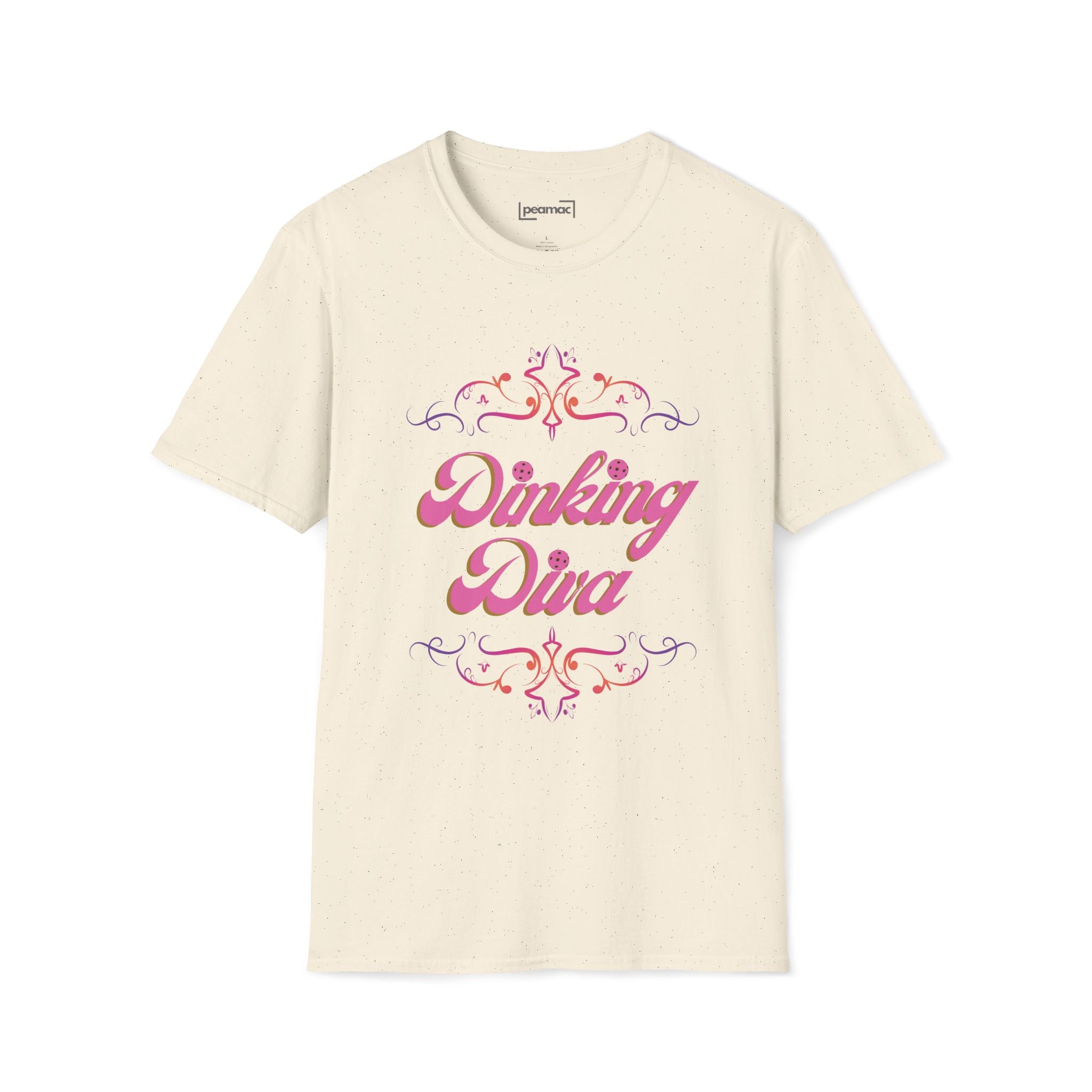 Relaxed Fit, Dinking Diva (Pink) Pickleball T-Shirt | Lightweight Activewear | Gift for Women