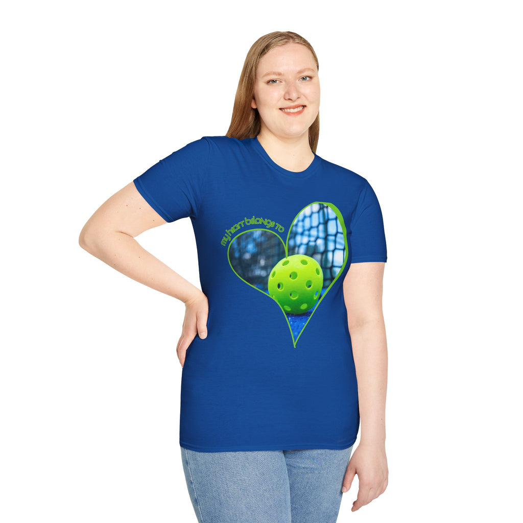 Relaxed Fit, Moisture Wicking Performance Tee | My Heart Belongs To Pickleball | Unisex T-Shirt, Lightweight Activewear