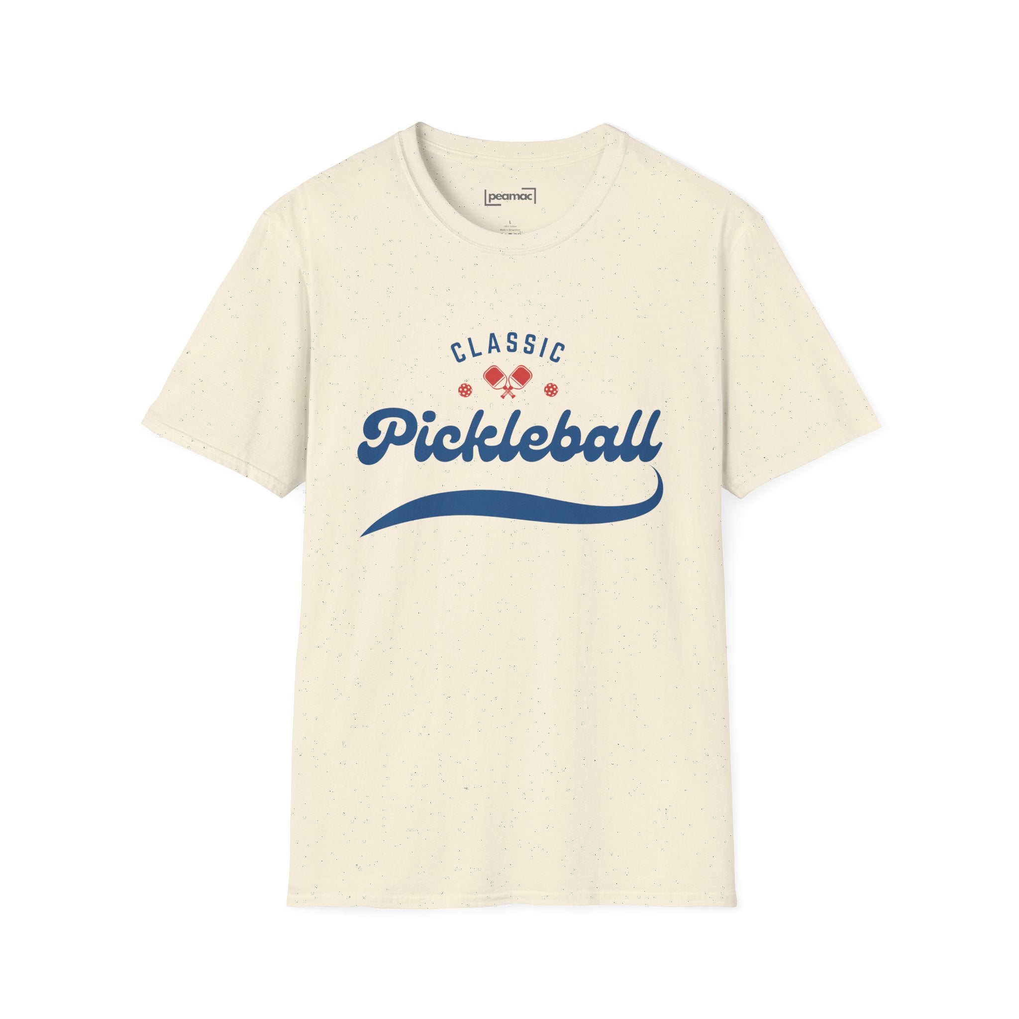 Unisex Classic Red And Blue Retro Pickleball T-Shirt | Relaxed Fit, Soft & Comfy Tee | Lightweight Activewear | Player Gift