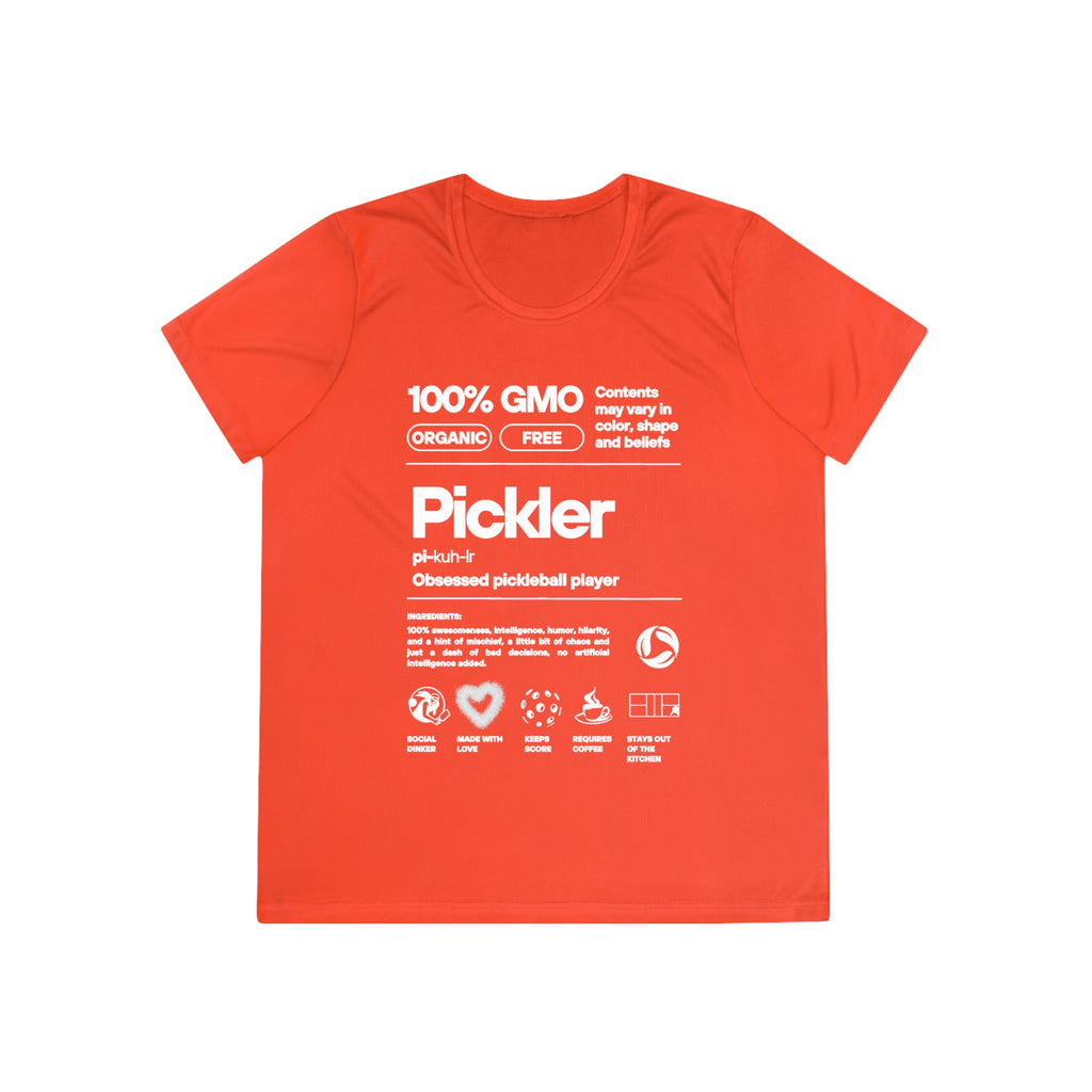 Women's Pickler Funny Definitions Tee | Moisture Wicking Performance T-Shirt | Lightweight Activewear | Gift for Players