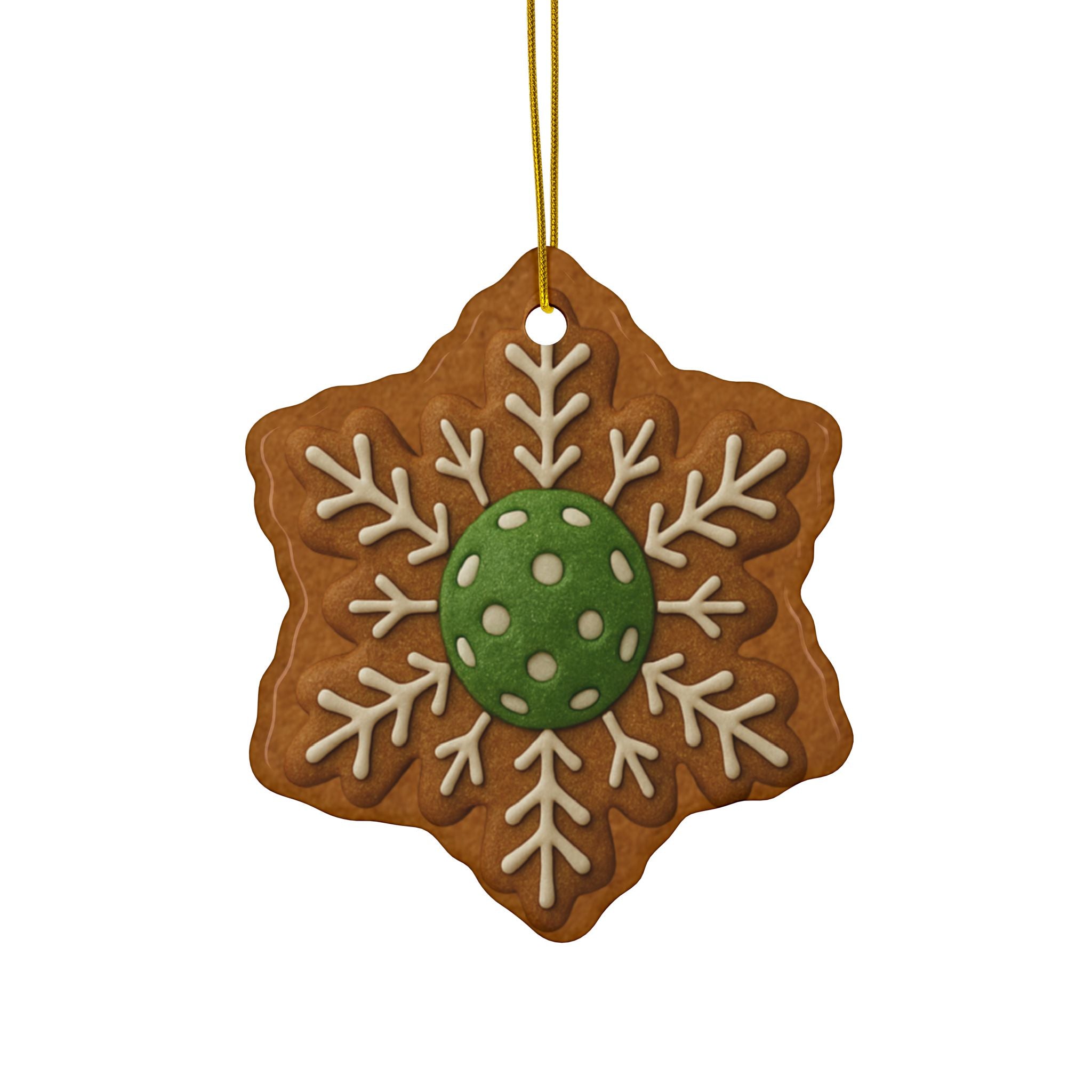 Pickleball Christmas Ornaments | Decorative Gingerbread Style | Festive Holiday Decor | Gift for Pickler Friends & Family