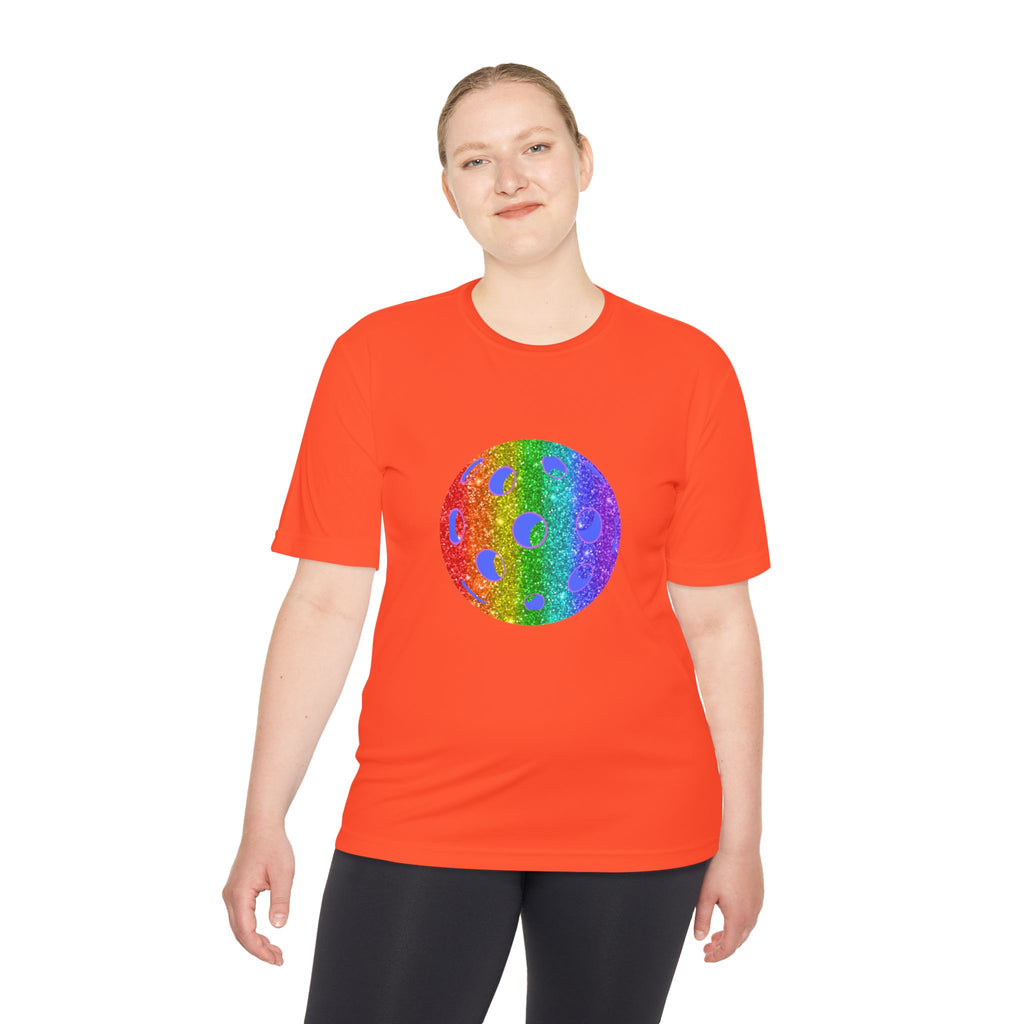 Sparkle Loud and Proud Moisture Wicking Pride T-shirt | Pickleball Tee for Men & Women | Gift for the LGBTQ2 Community