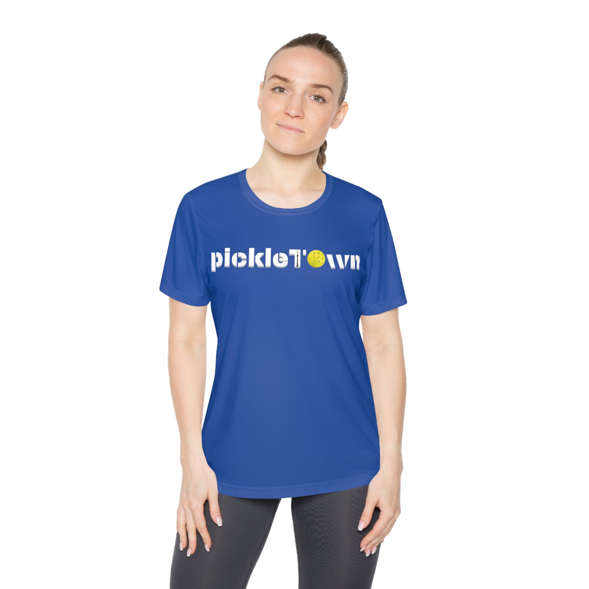 PickleTOwn T-Shirt - Toronto 6ix City Pride Pickleball Tee | CN Tower Sport Apparel Gift Women's Moisture Wicking Shirt