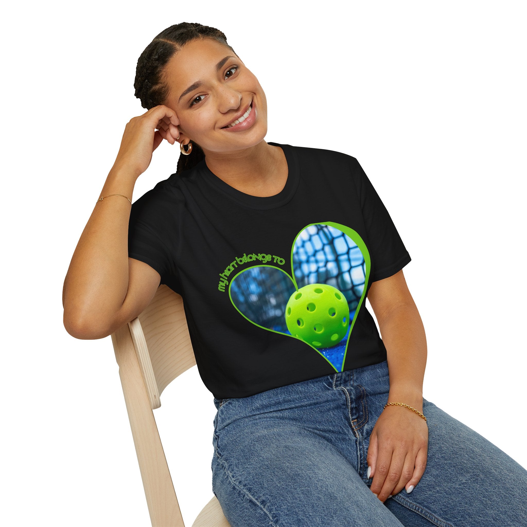 Relaxed Fit, Moisture Wicking Performance Tee | My Heart Belongs To Pickleball | Unisex T-Shirt, Lightweight Activewear