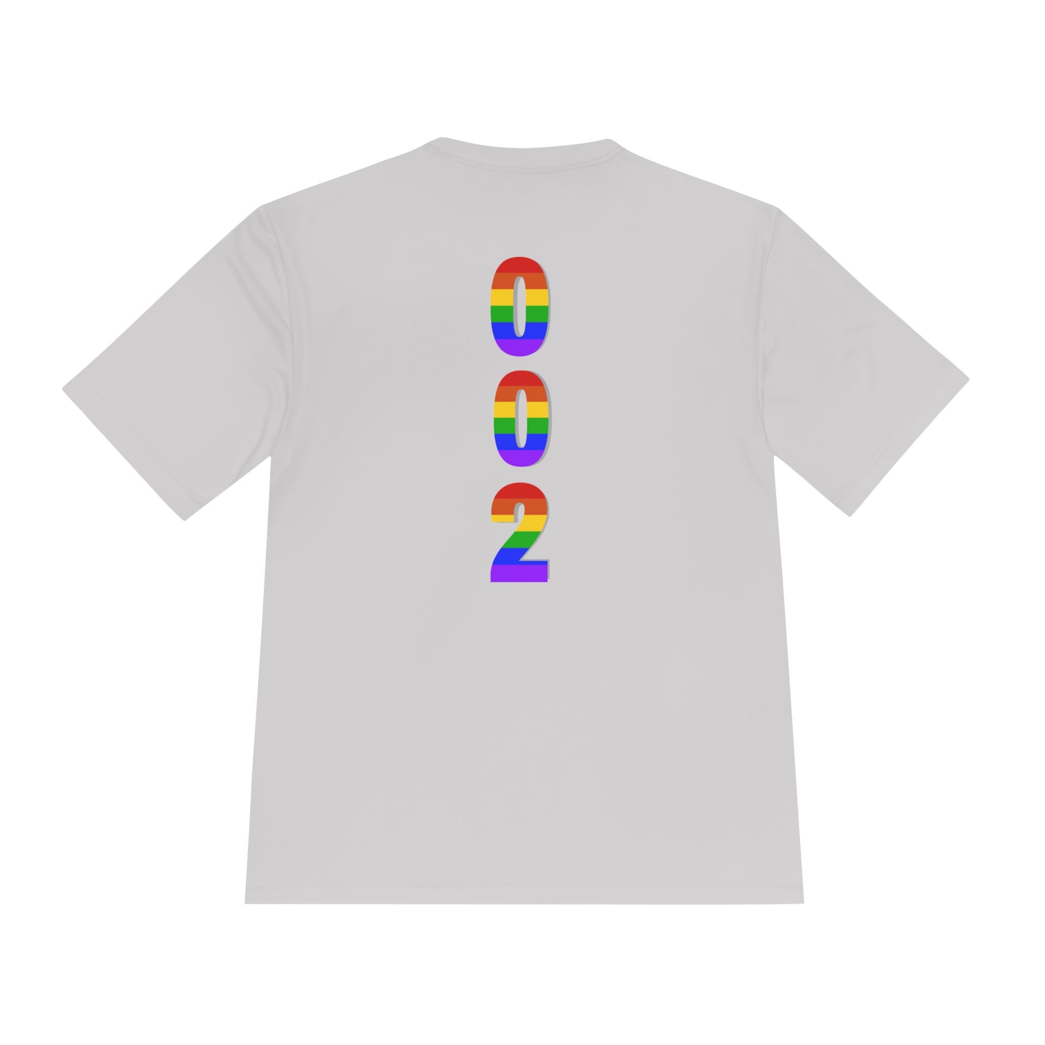 002 Rainbow Pickleball Pride T-Shirt  | Moisture Wicking Performance Tee | LGBTQ2 Edition | Gift for Men & Women