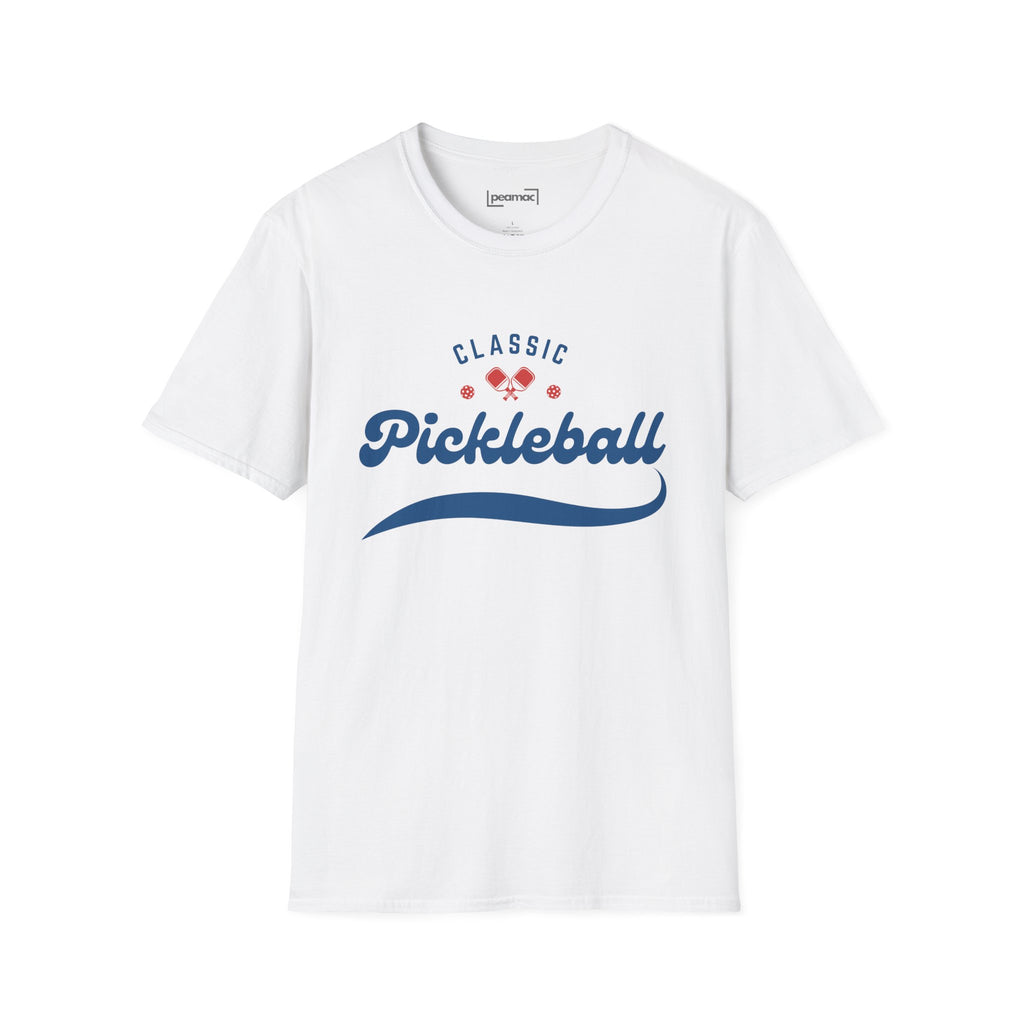 Unisex Classic Red And Blue Retro Pickleball T-Shirt | Relaxed Fit, Soft & Comfy Tee | Lightweight Activewear | Player Gift