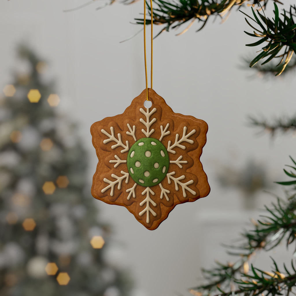Pickleball Christmas Ornaments | Decorative Gingerbread Style | Festive Holiday Decor | Gift for Pickler Friends & Family