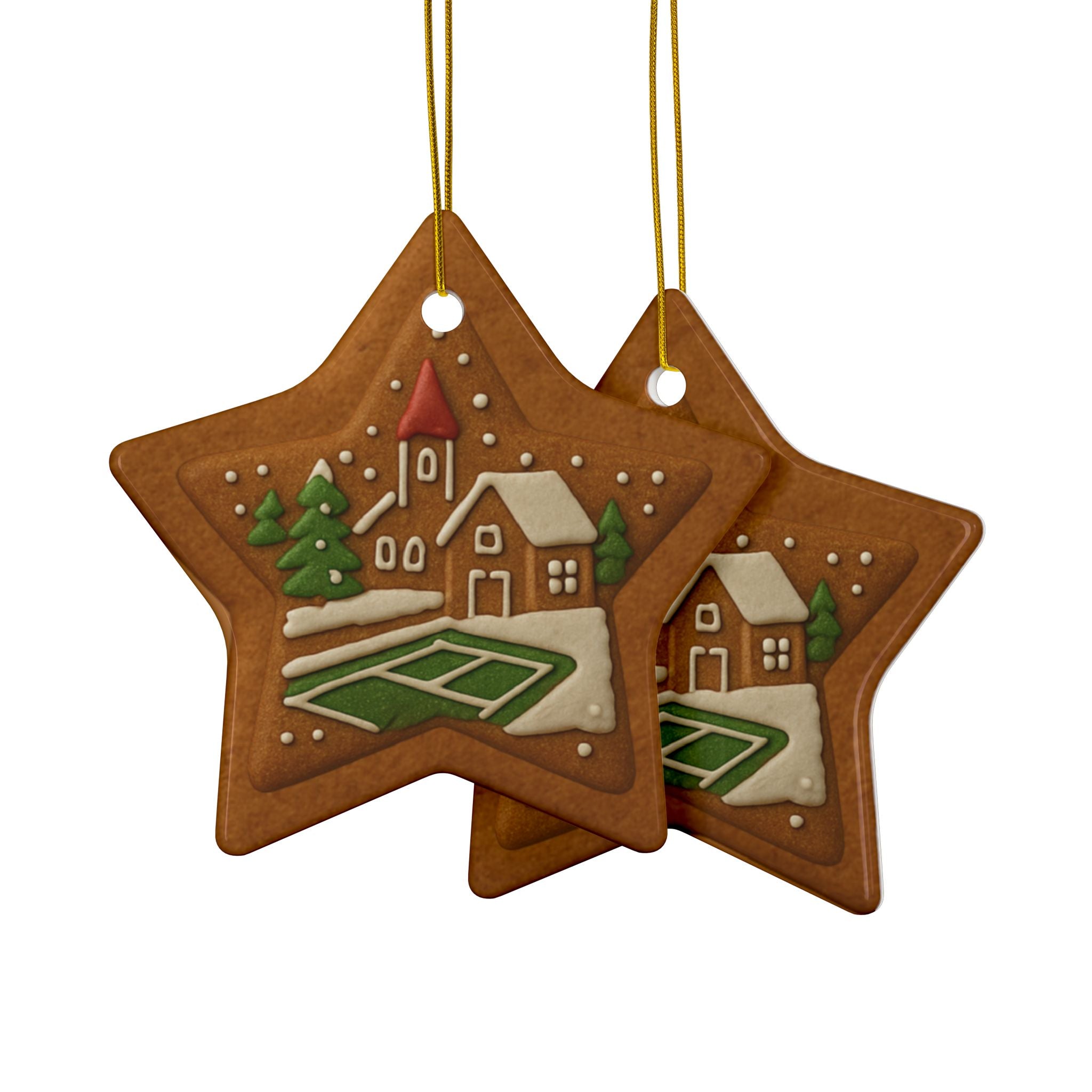 Pickleball Christmas Ornaments | Decorative Gingerbread Style | Festive Holiday Decor | Gift for Pickler Friends & Family