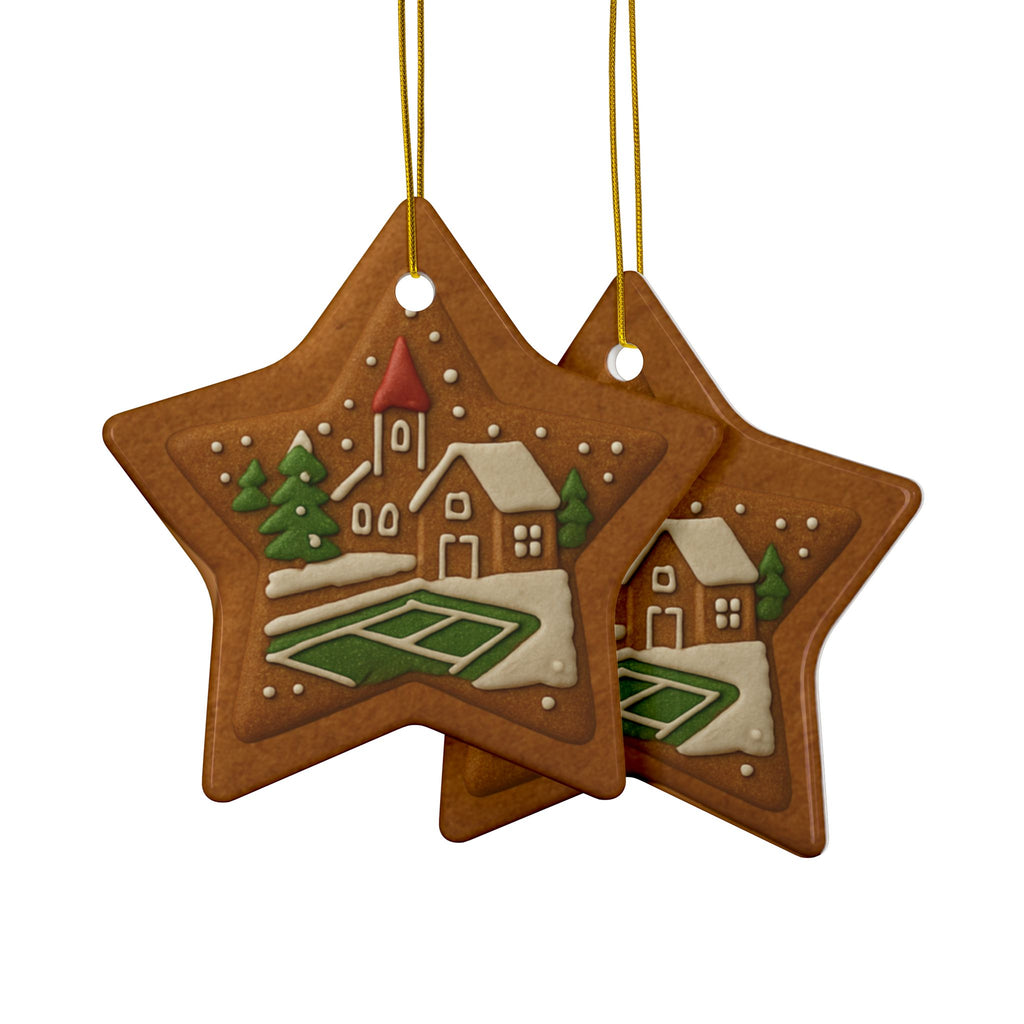 Pickleball Christmas Ornaments | Decorative Gingerbread Style | Festive Holiday Decor | Gift for Pickler Friends & Family