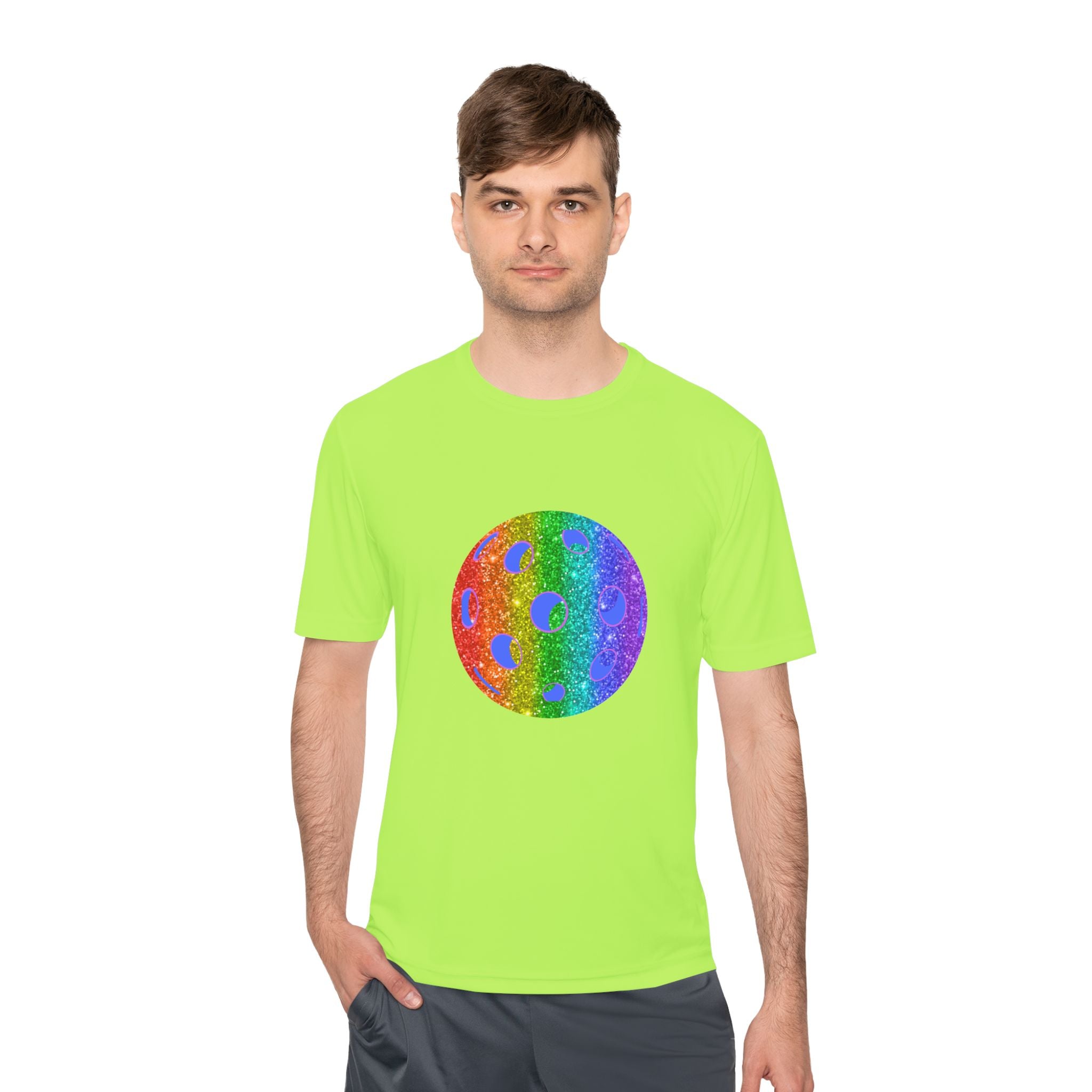 Sparkle Loud and Proud Moisture Wicking Pride T-shirt | Pickleball Tee for Men & Women | Gift for the LGBTQ2 Community