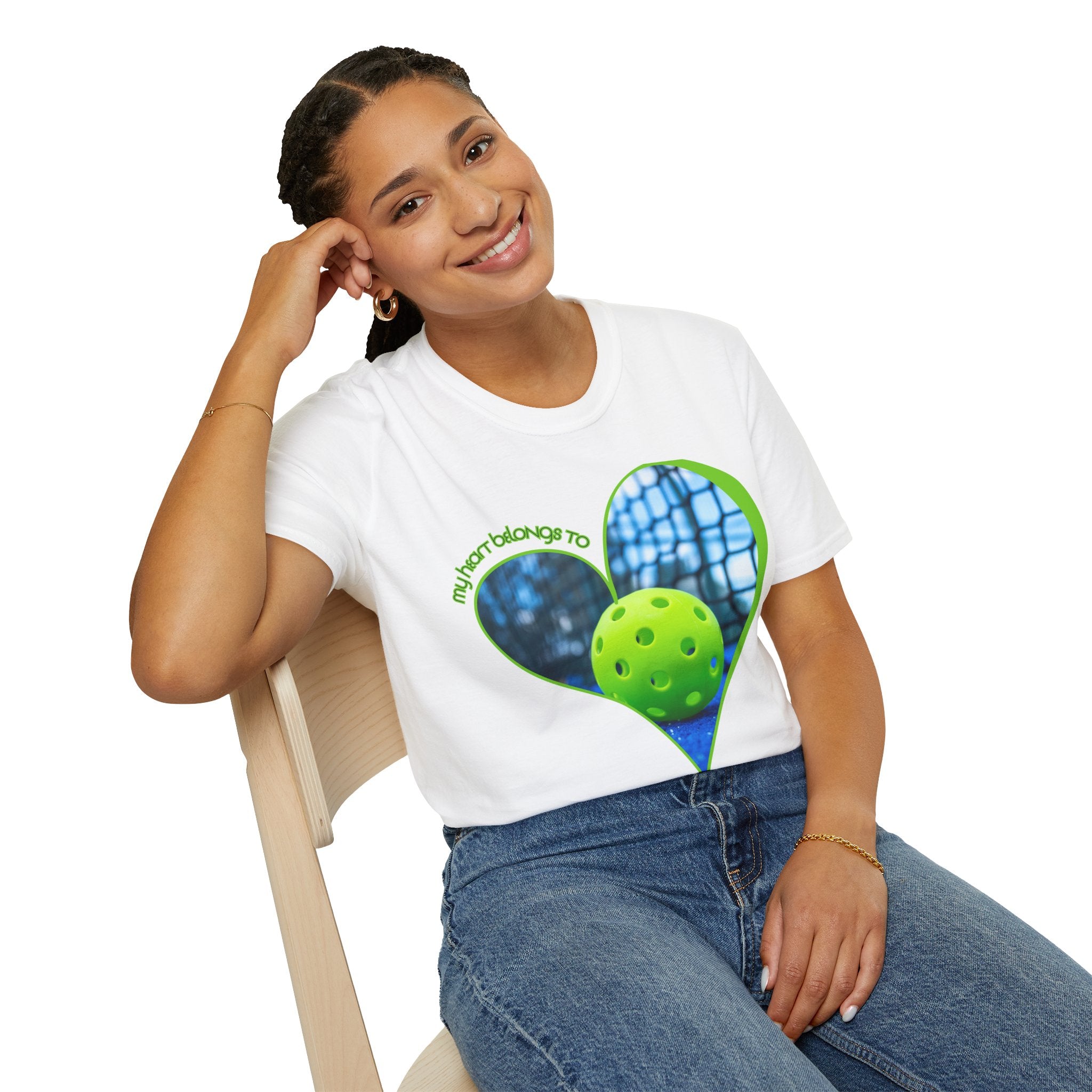 Relaxed Fit, Moisture Wicking Performance Tee | My Heart Belongs To Pickleball | Unisex T-Shirt, Lightweight Activewear