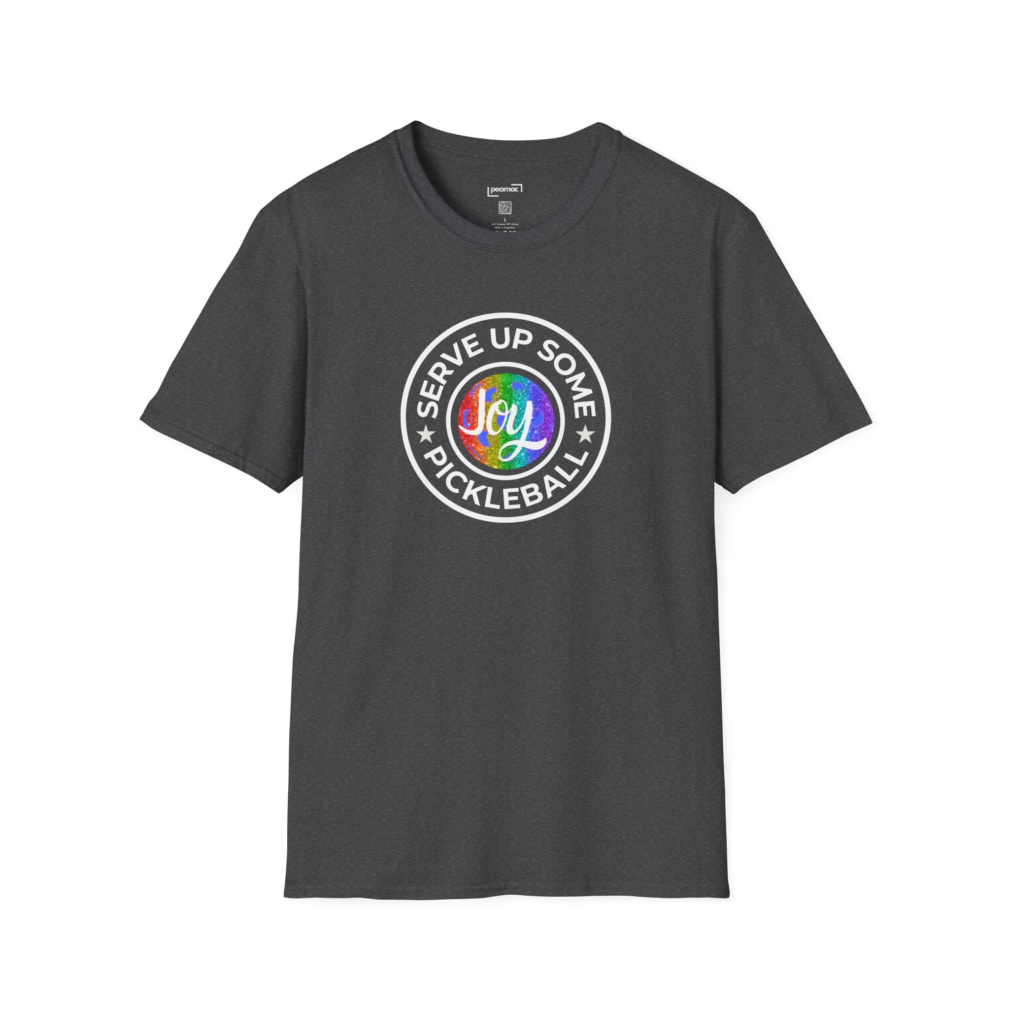 Serve Up Some Pickleball Joy Unisex Softstyle T-Shirt Peamac Tees LGBTQ2 Boutique
