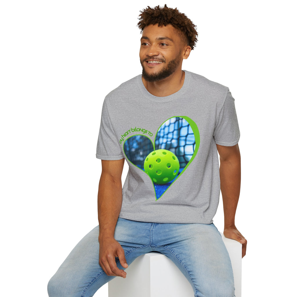 Relaxed Fit, Moisture Wicking Performance Tee | My Heart Belongs To Pickleball | Unisex T-Shirt, Lightweight Activewear