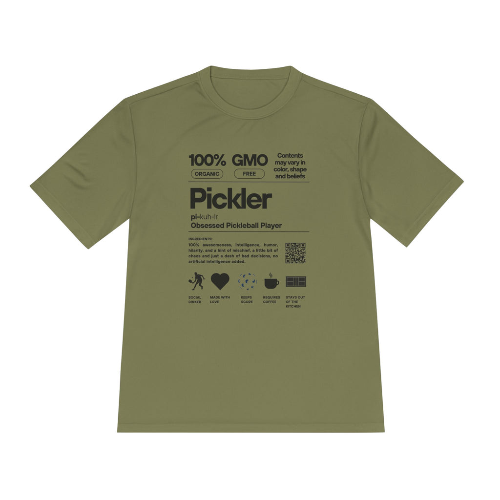 Moisture Wicking Performance Pickleball Tee | Pickler Funny Definitions | Relaxed Fit T-Shirt | Lightweight Activewear