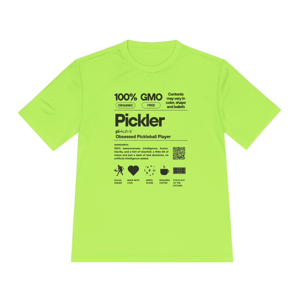 Moisture Wicking Performance Pickleball Tee | Pickler Funny Definitions | Relaxed Fit T-Shirt | Lightweight Activewear