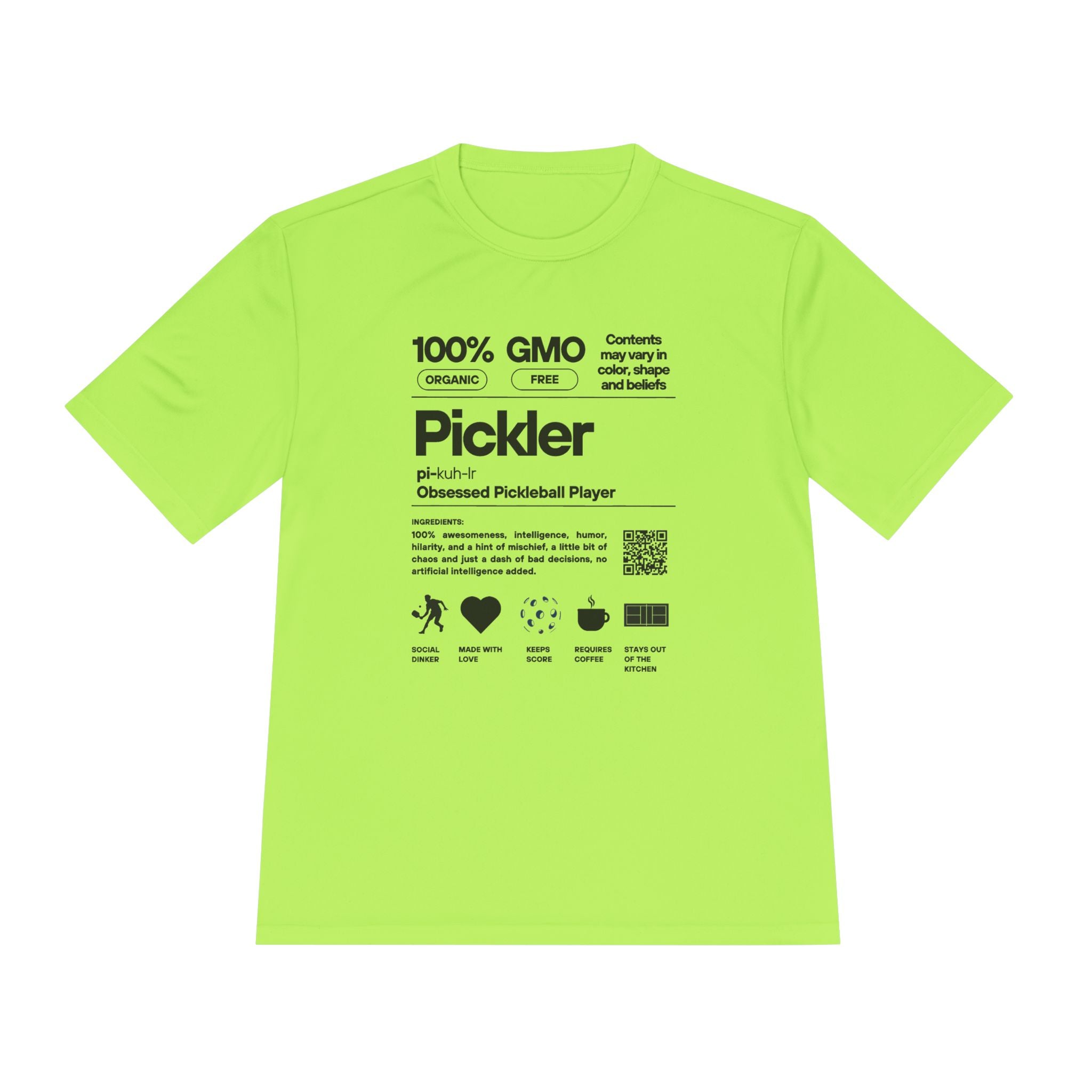 Moisture Wicking Performance Pickleball Tee | Pickler Funny Definitions | Relaxed Fit T-Shirt | Lightweight Activewear