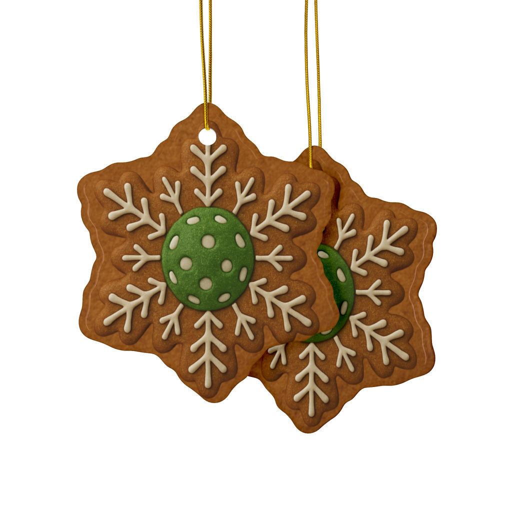 Pickleball Christmas Ornaments | Decorative Gingerbread Style | Festive Holiday Decor | Gift for Pickler Friends & Family