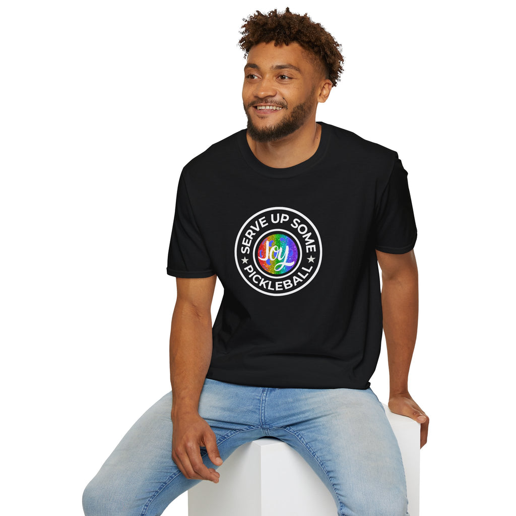 Serve Up Some Pickleball Joy Unisex Softstyle T-Shirt Peamac Tees LGBTQ2 Boutique