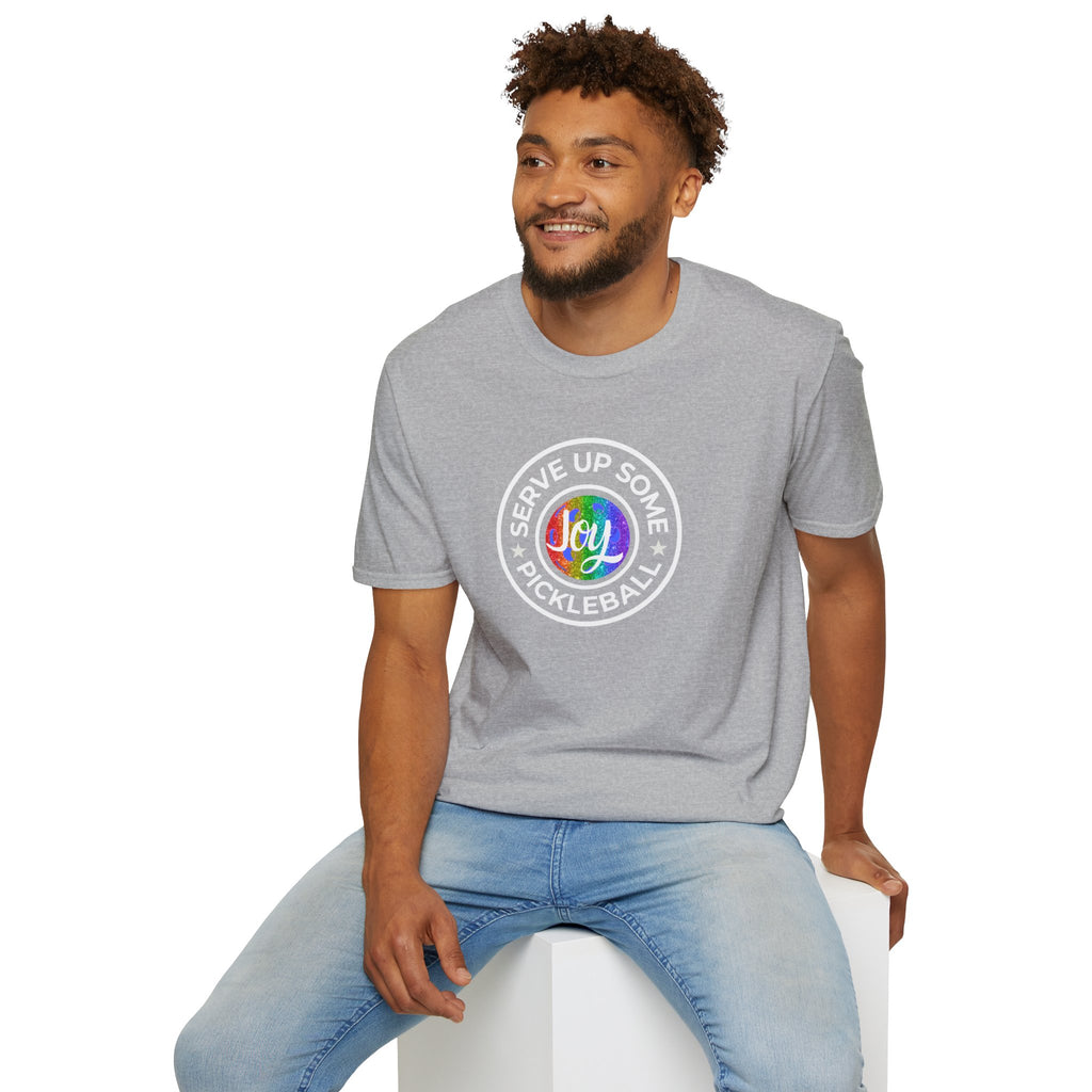 Serve Up Some Pickleball Joy Unisex Softstyle T-Shirt Peamac Tees LGBTQ2 Boutique