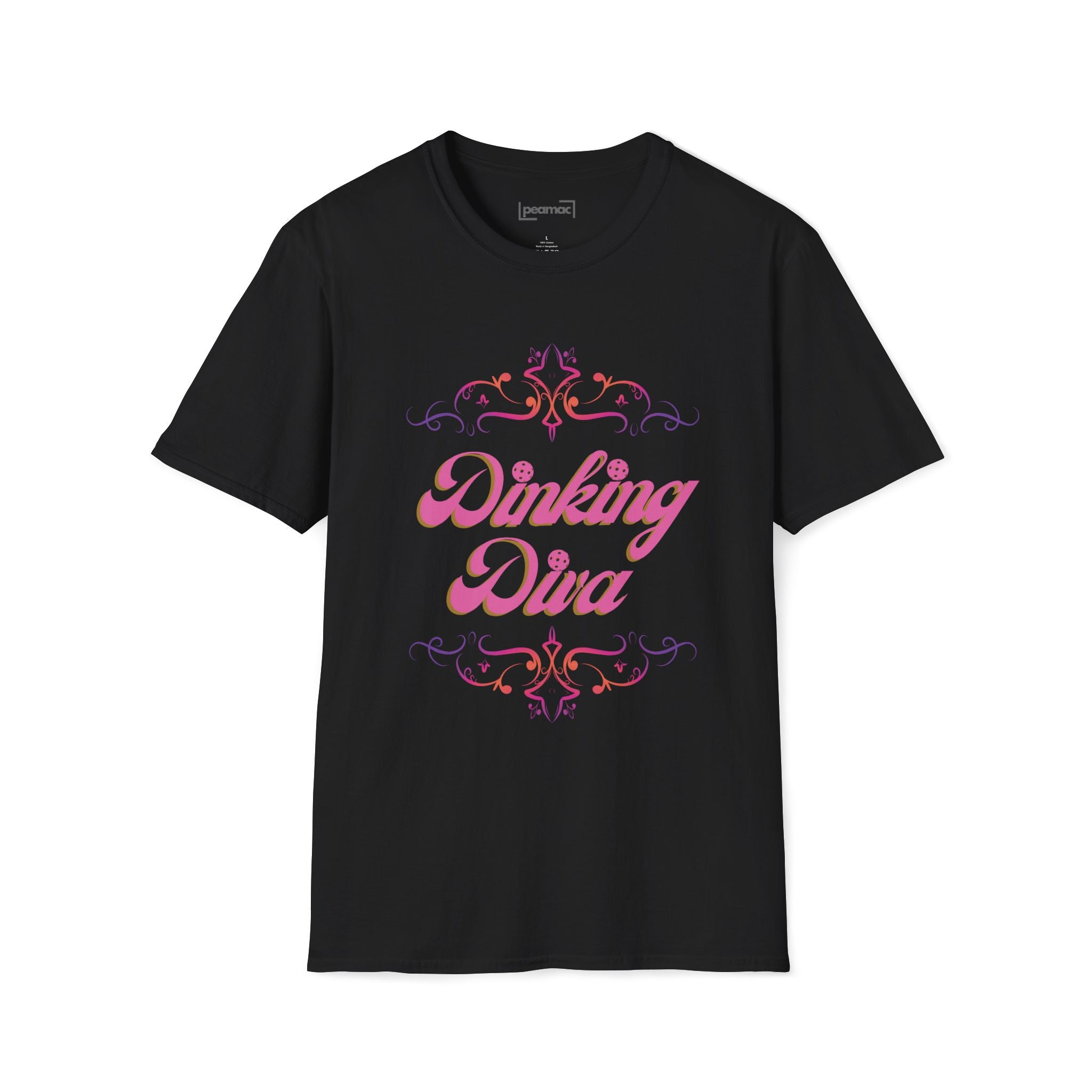 Relaxed Fit, Dinking Diva (Pink) Pickleball T-Shirt | Lightweight Activewear | Gift for Women
