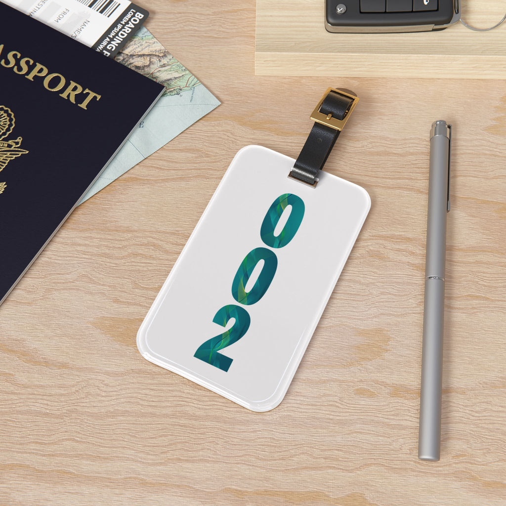 002 Pickleball GameStart Green Luggage Tag | Leather Strap with Buckle | 4 x 2.4 inches | ID Label for Knapsack & Bags