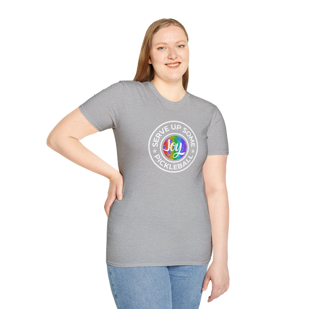 Serve Up Some Pickleball Joy Unisex Softstyle T-Shirt Peamac Tees LGBTQ2 Boutique