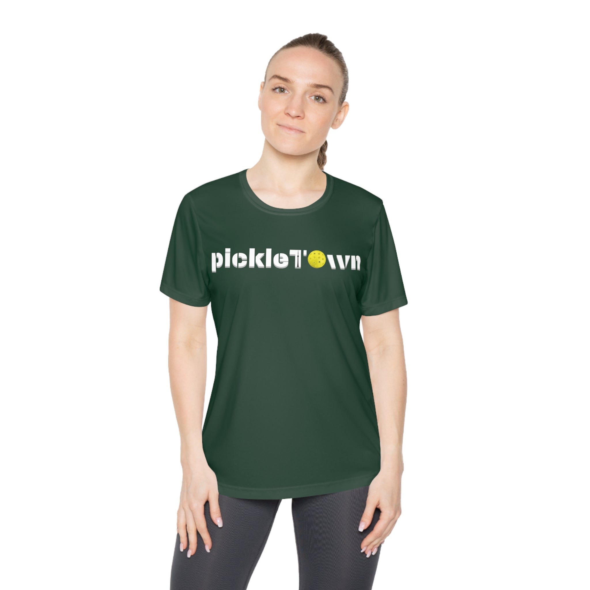 PickleTOwn T-Shirt - Toronto 6ix City Pride Pickleball Tee | CN Tower Sport Apparel Gift Women's Moisture Wicking Shirt