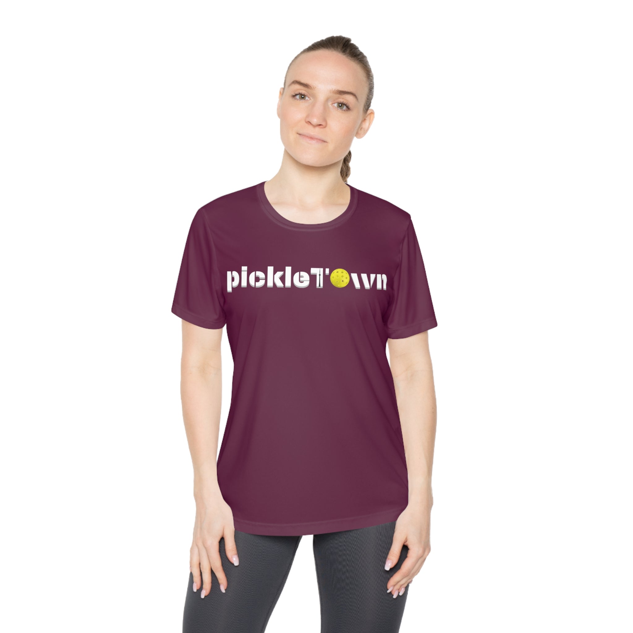 PickleTOwn T-Shirt - Toronto 6ix City Pride Pickleball Tee | CN Tower Sport Apparel Gift Women's Moisture Wicking Shirt
