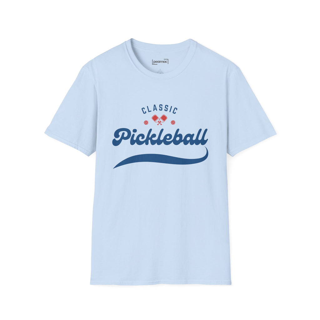 Unisex Classic Red And Blue Retro Pickleball T-Shirt | Relaxed Fit, Soft & Comfy Tee | Lightweight Activewear | Player Gift