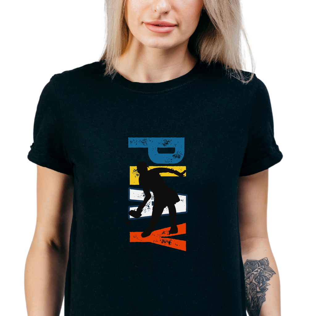 Women's Dynamic Pickleball Action Tee | Semi-fitted Soft & Comfy Cotton T-shirt | Gift for Player