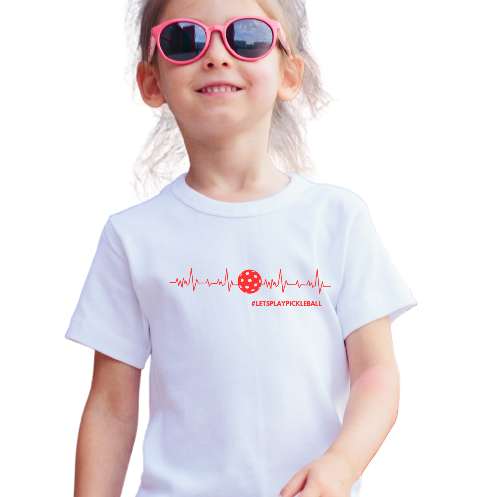 Youth Pickleball T-shirt | Heartbeat #LetsPlayPickleball Shirt  | Kids Sports Tee for Boys & Girls | Soft & Comfy