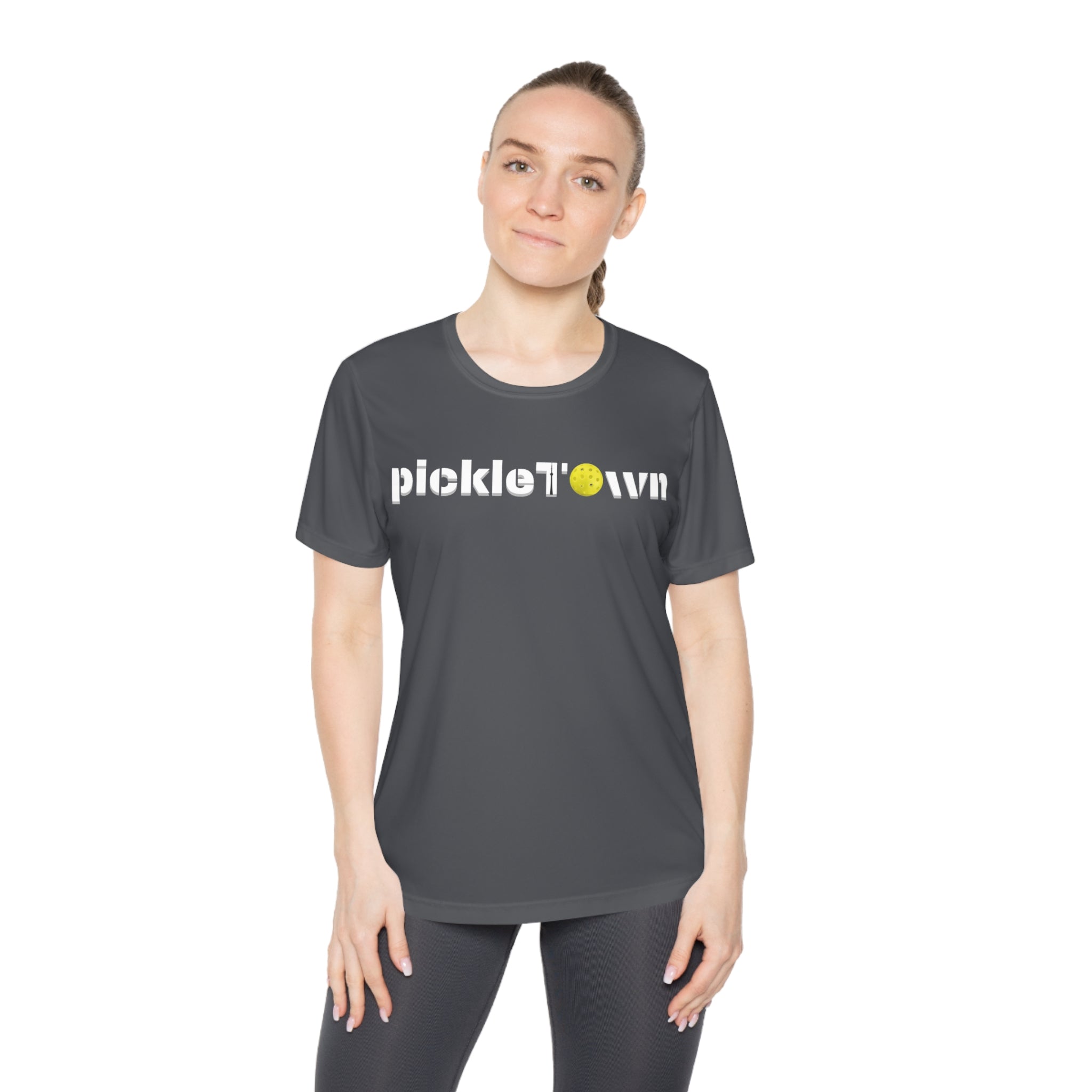 PickleTOwn T-Shirt - Toronto 6ix City Pride Pickleball Tee | CN Tower Sport Apparel Gift Women's Moisture Wicking Shirt