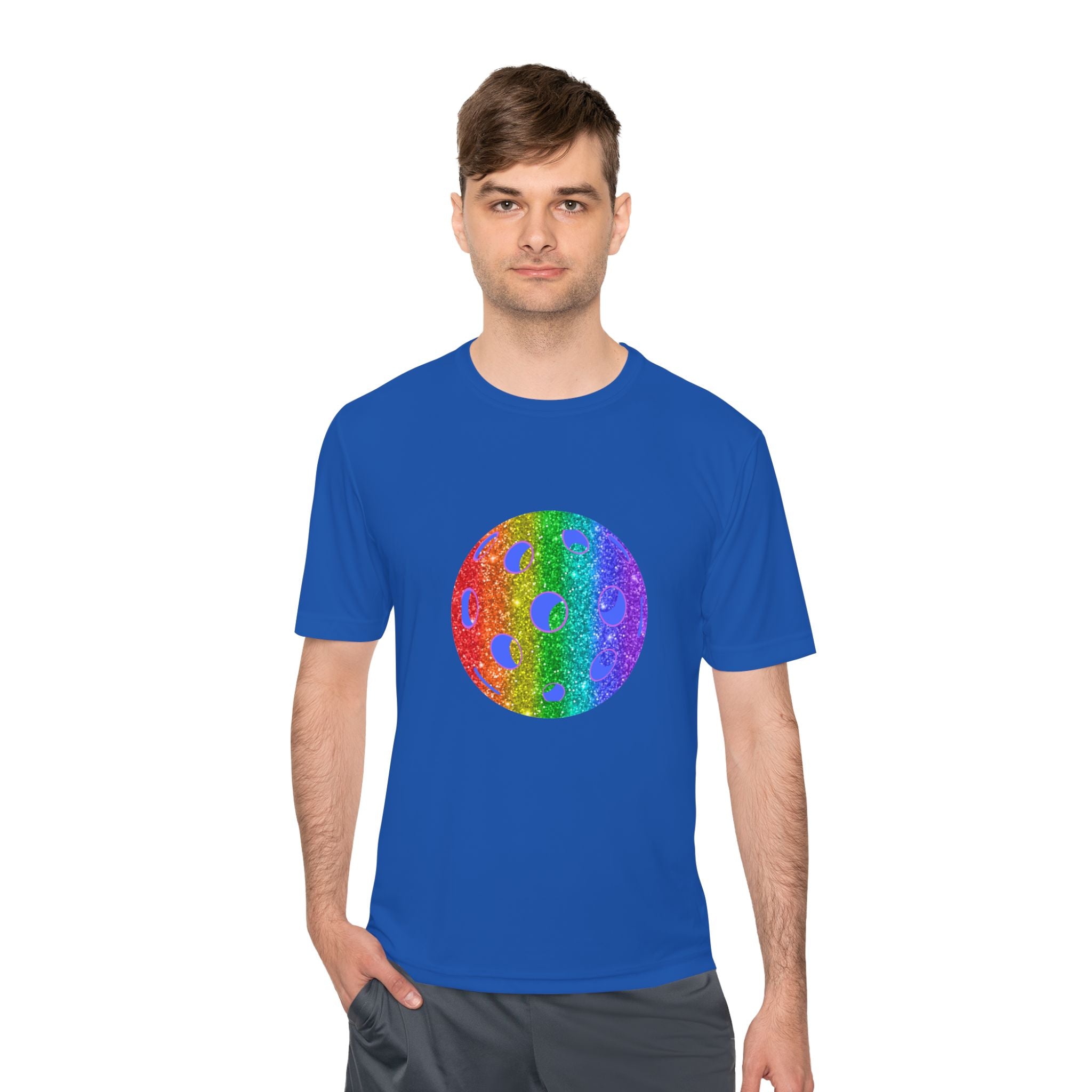 Sparkle Loud and Proud Moisture Wicking Pride T-shirt | Pickleball Tee for Men & Women | Gift for the LGBTQ2 Community