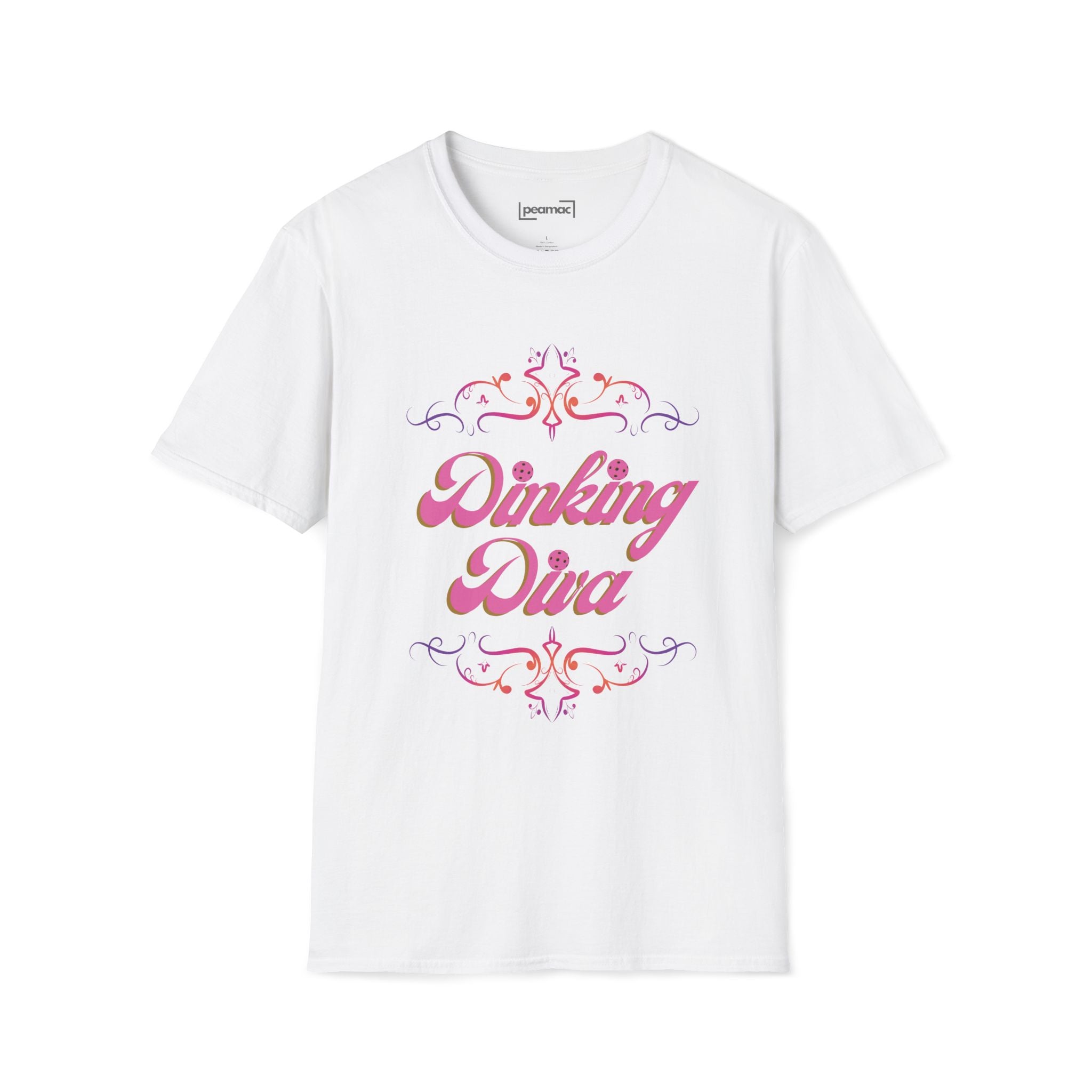 Relaxed Fit, Dinking Diva (Pink) Pickleball T-Shirt | Lightweight Activewear | Gift for Women